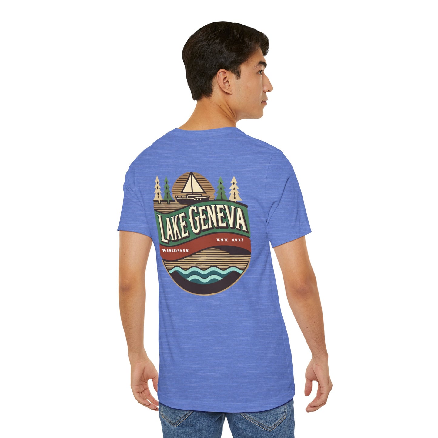 Retro Lake Geneva Unisex Jersey Short Sleeve Tee