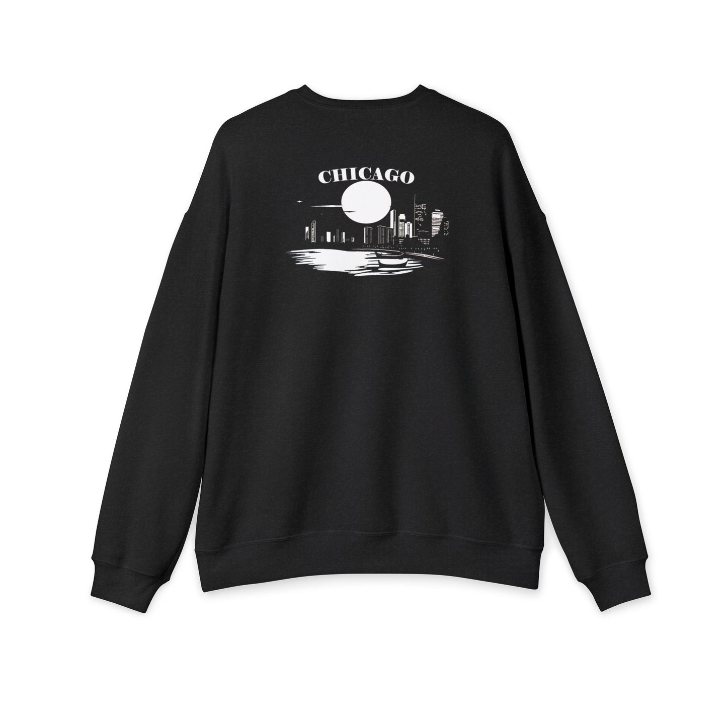Mystery Noir Chicago Skyline Sunset Unisex Drop Shoulder Sweatshirt