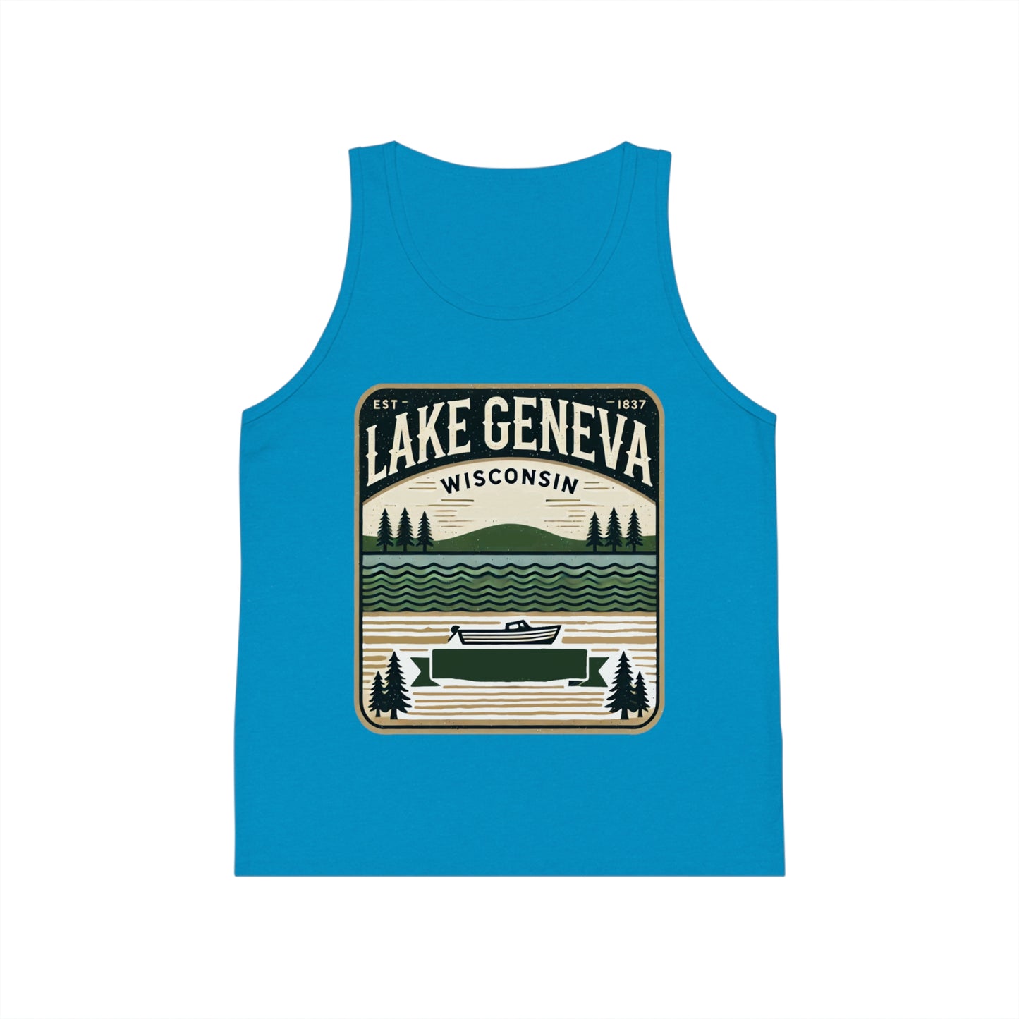 Vintage Lake Geneva Unisex Kids Jersey Tank Top