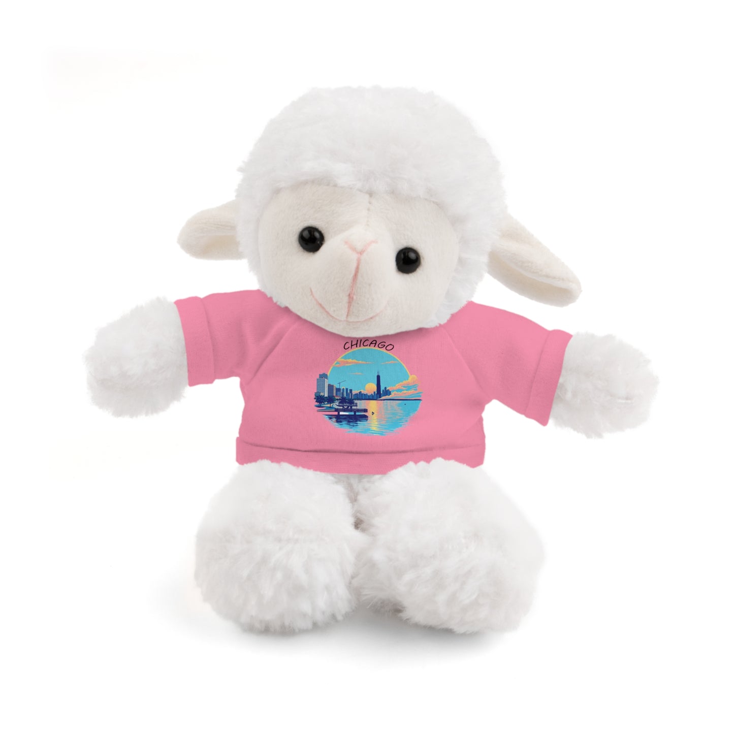 Retro Chicago Sunset Stuffed Animals with Tee