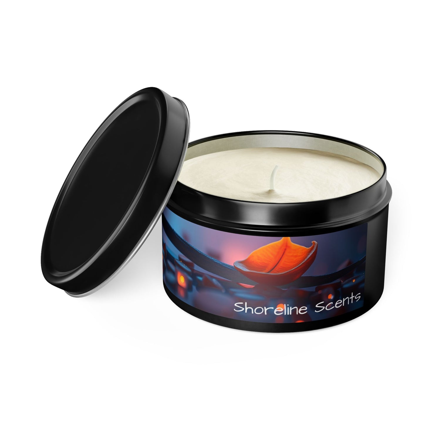 Vanilla Bean Scented Rustic Tin Candle