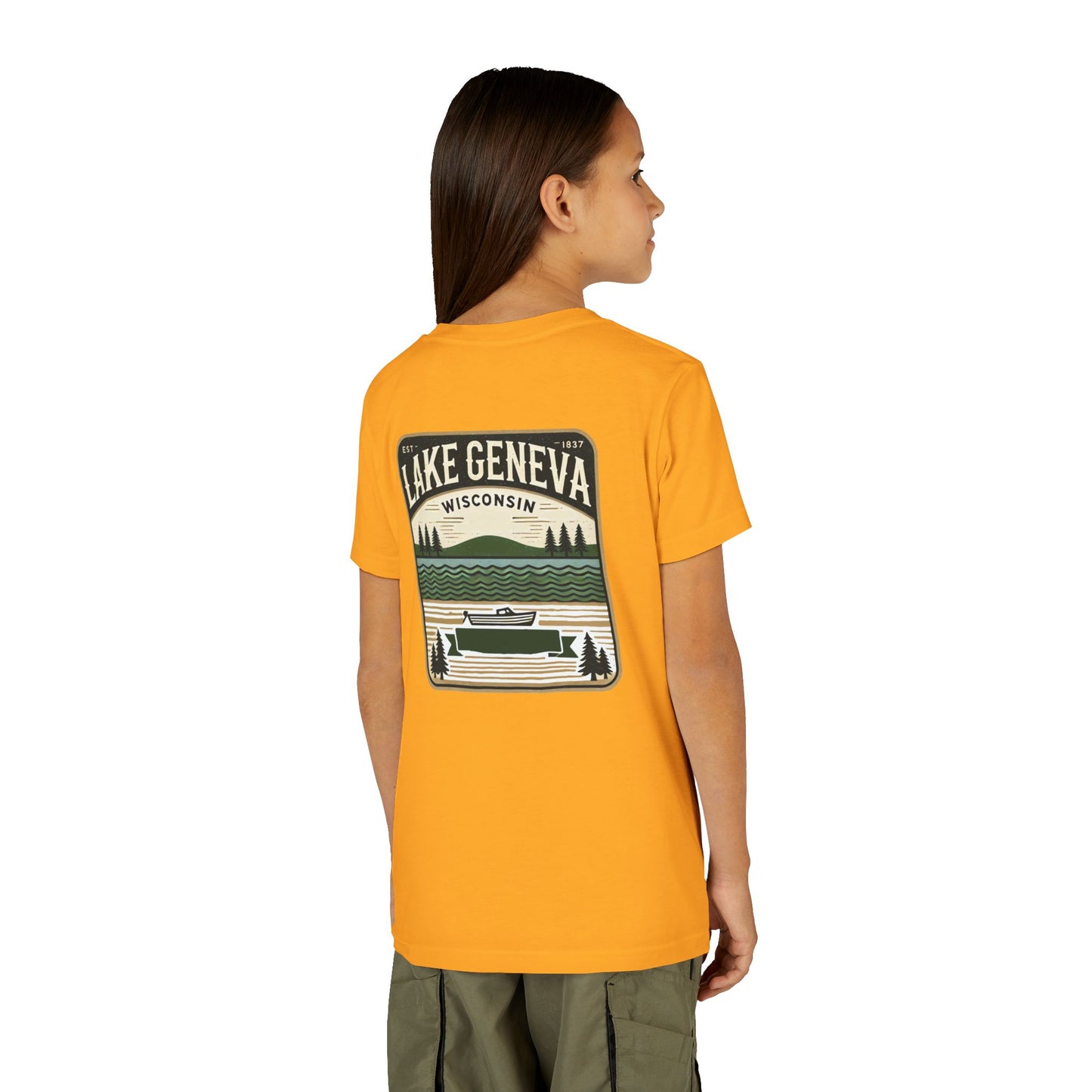 Vintage Lake Geneva Unisex Youth Short Sleeve Tee