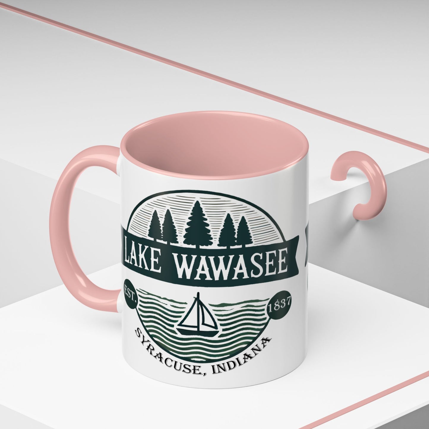 Vintage Lake Wawasee Accent Coffee Mug
