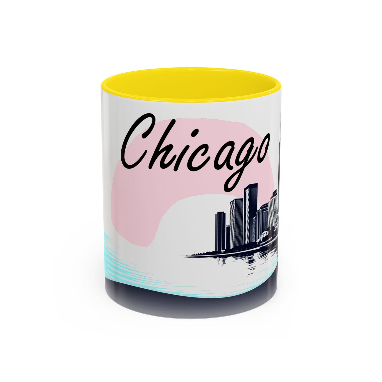 Elegant Chicago Skyline Accent Coffee Mug