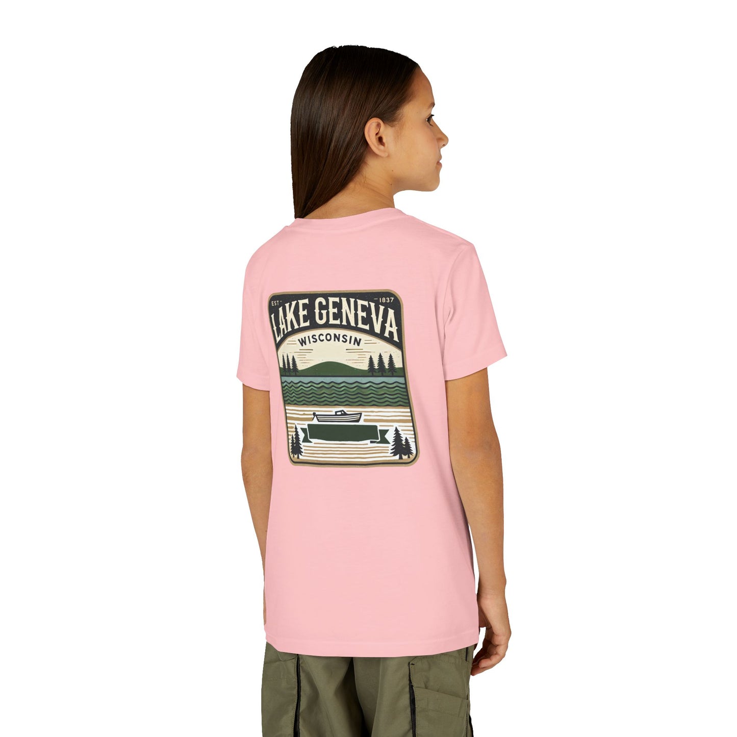 Vintage Lake Geneva Unisex Youth Short Sleeve Tee