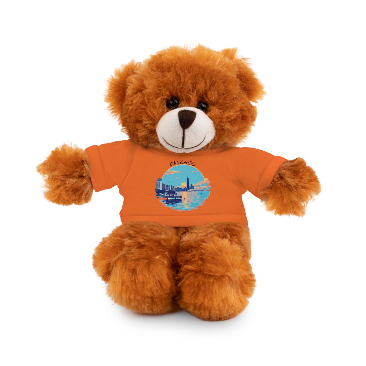 Retro Chicago Sunset Stuffed Animals with Tee