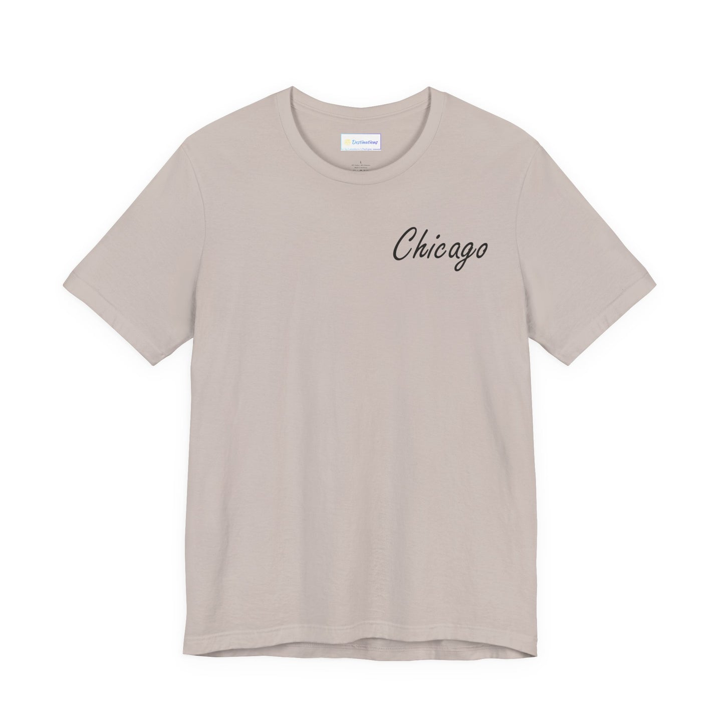 Elegant Chicago Skyline Unisex Jersey Short Sleeve Tee
