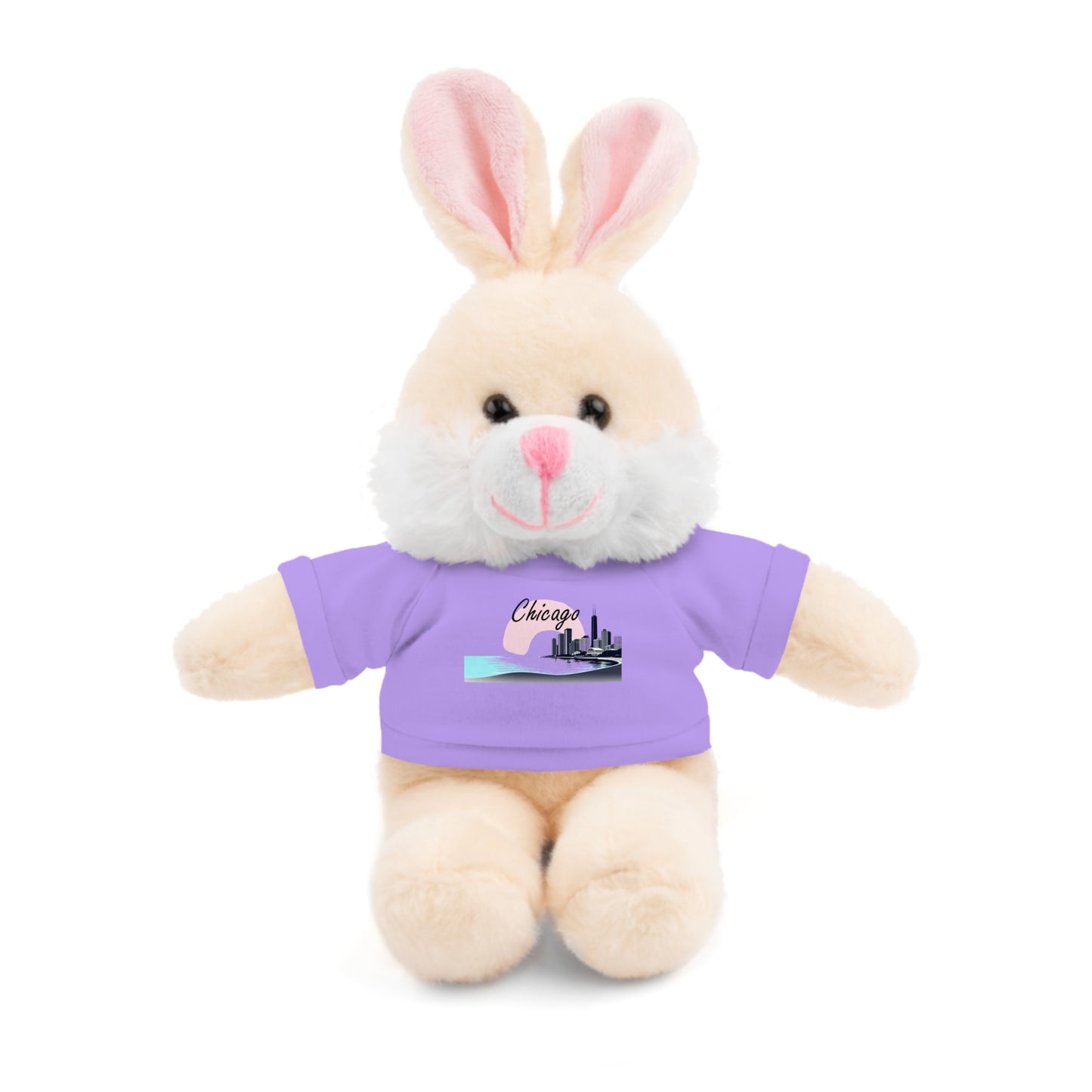 Elegant Chicago Skyline Stuffed Animals with Tee