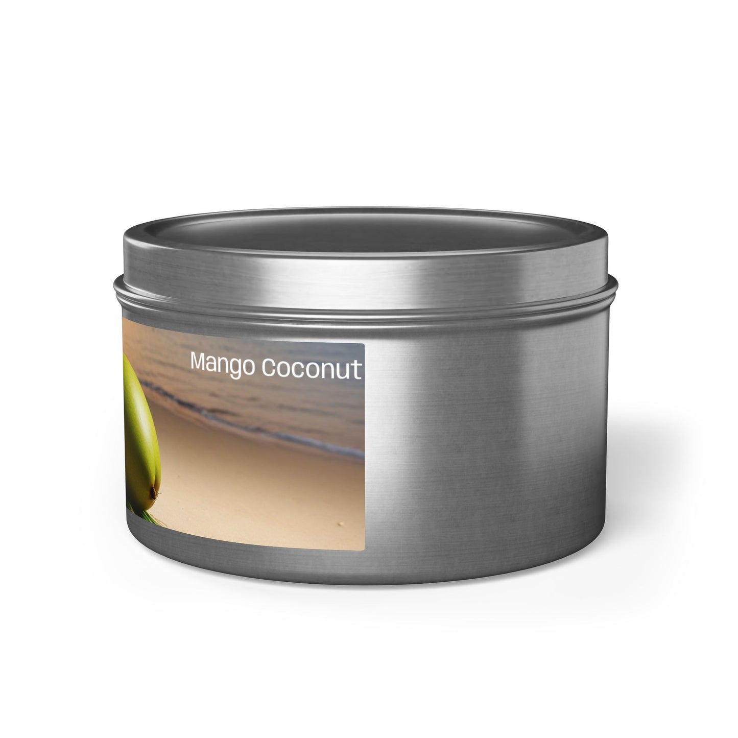 Mango + Coconut Scented Rustic Tin Candle
