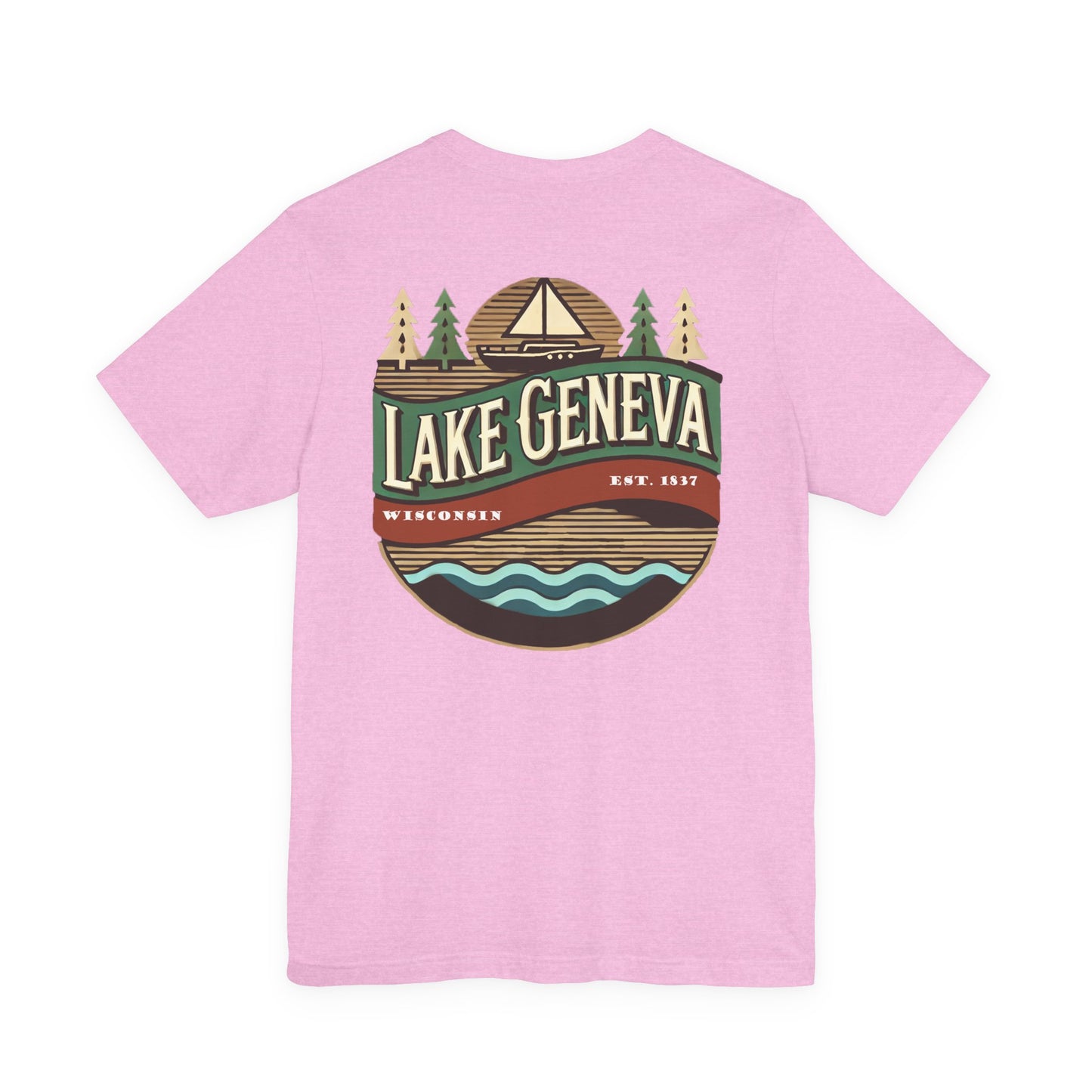 Retro Lake Geneva Unisex Jersey Short Sleeve Tee
