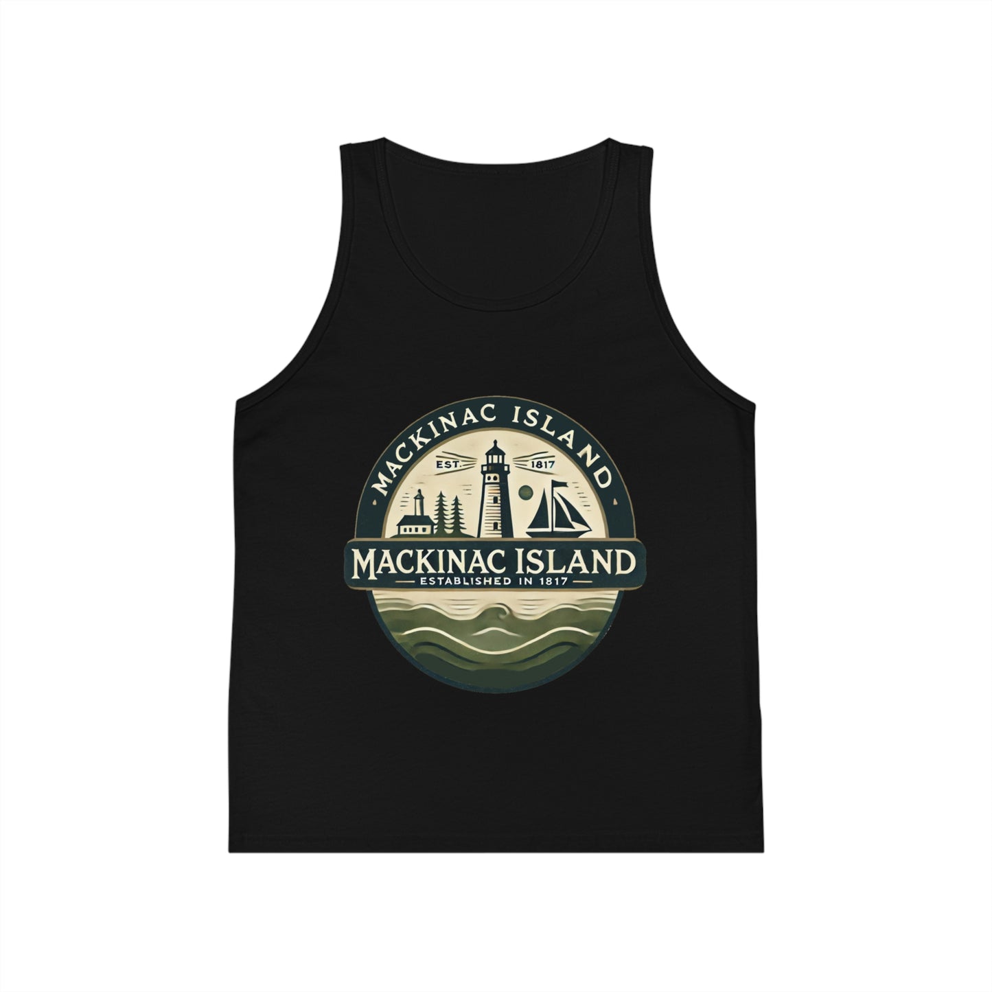 Vintage Mackinac Island Unisex Kids Jersey Tank Top