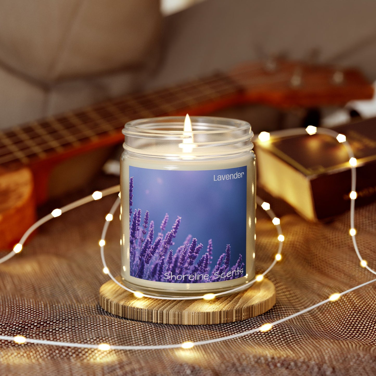 Lavender Scented Coconut Apricot Wax Candle
