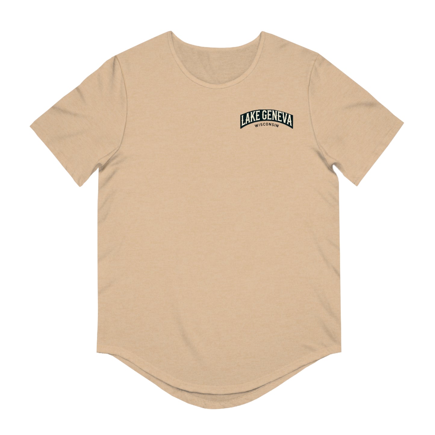 Vintage Lake Geneva Men's Jersey Curved Hem Tee