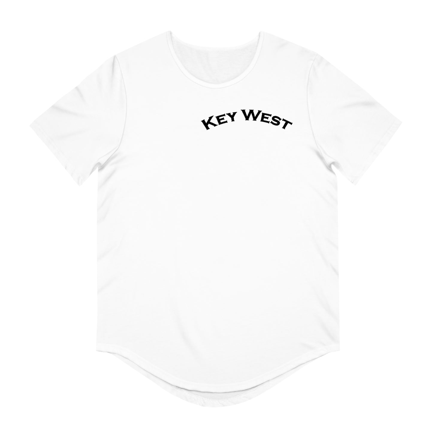 Vibrant Key West Men's Jersey Curved Hem Tee