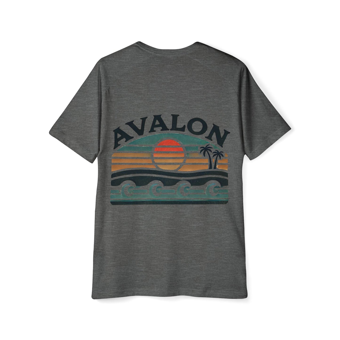 Retro Avalon Sunset Men's Raglan T-Shirt