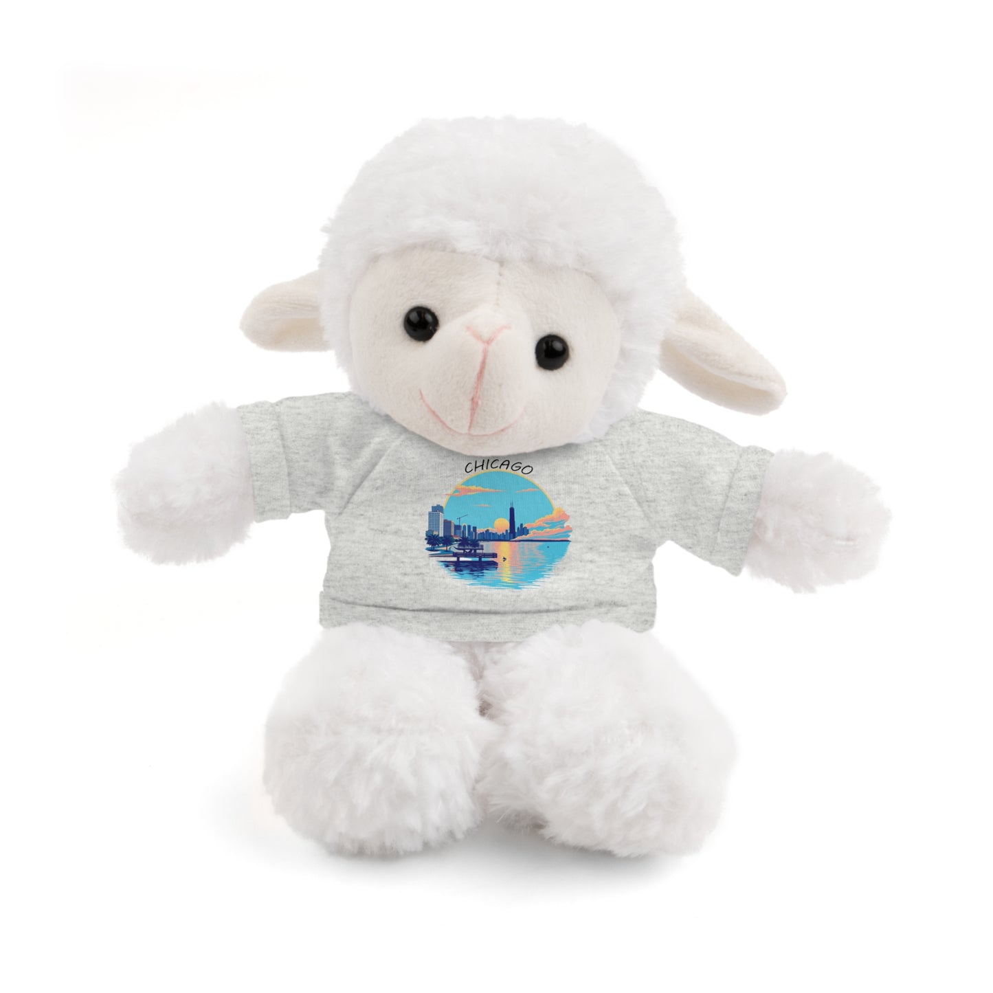 Retro Chicago Sunset Stuffed Animals with Tee