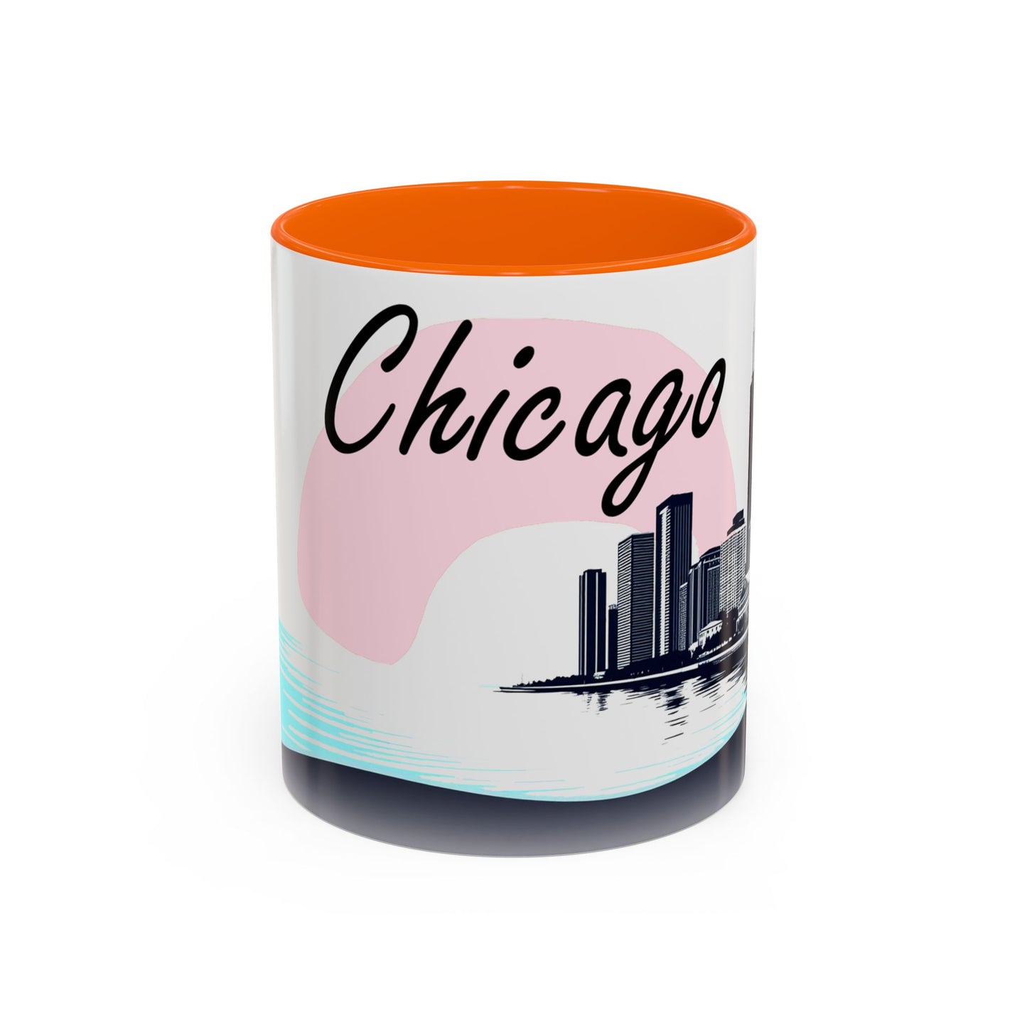 Elegant Chicago Skyline Accent Coffee Mug