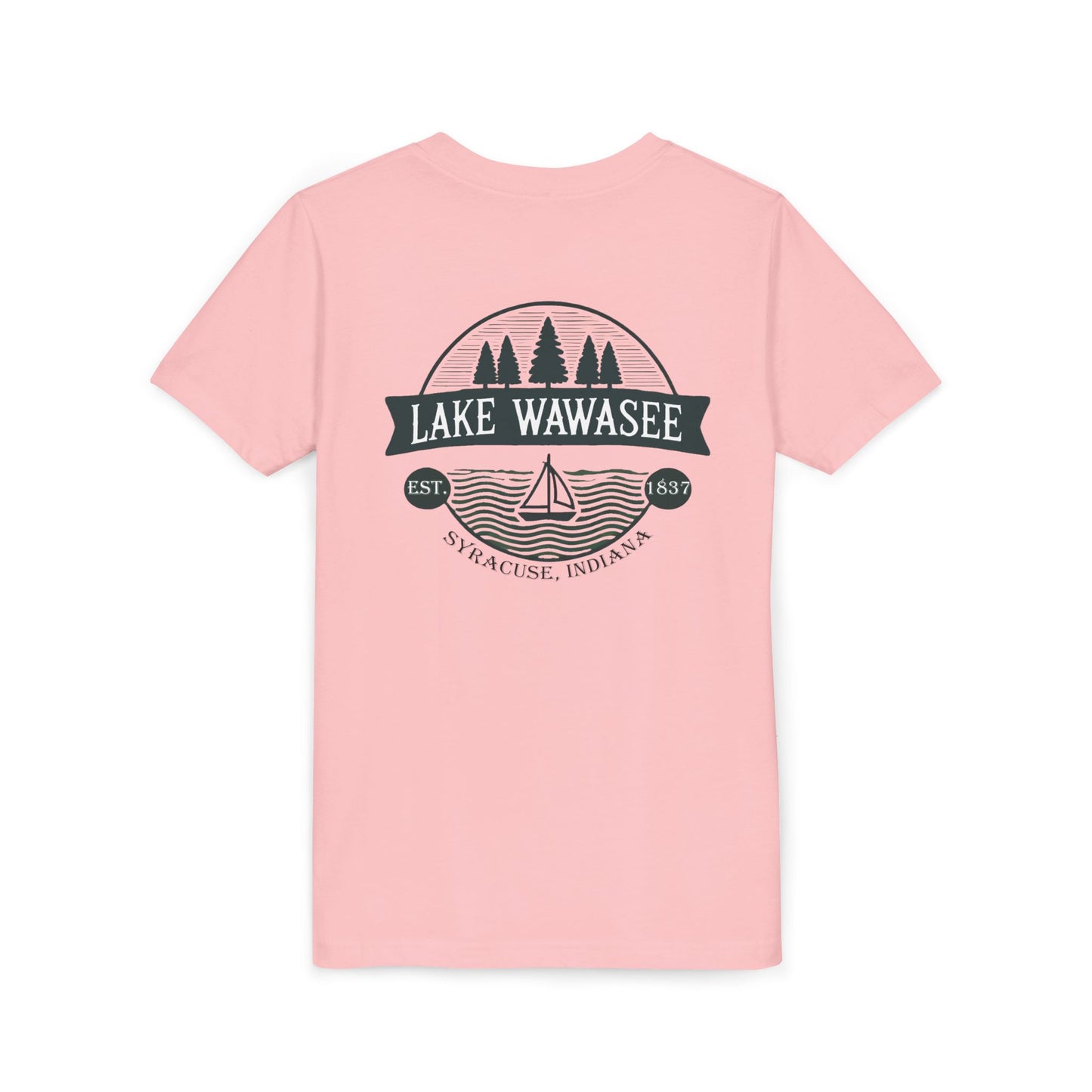 Vintage Lake Wawasee Unisex Youth Short Sleeve Tee
