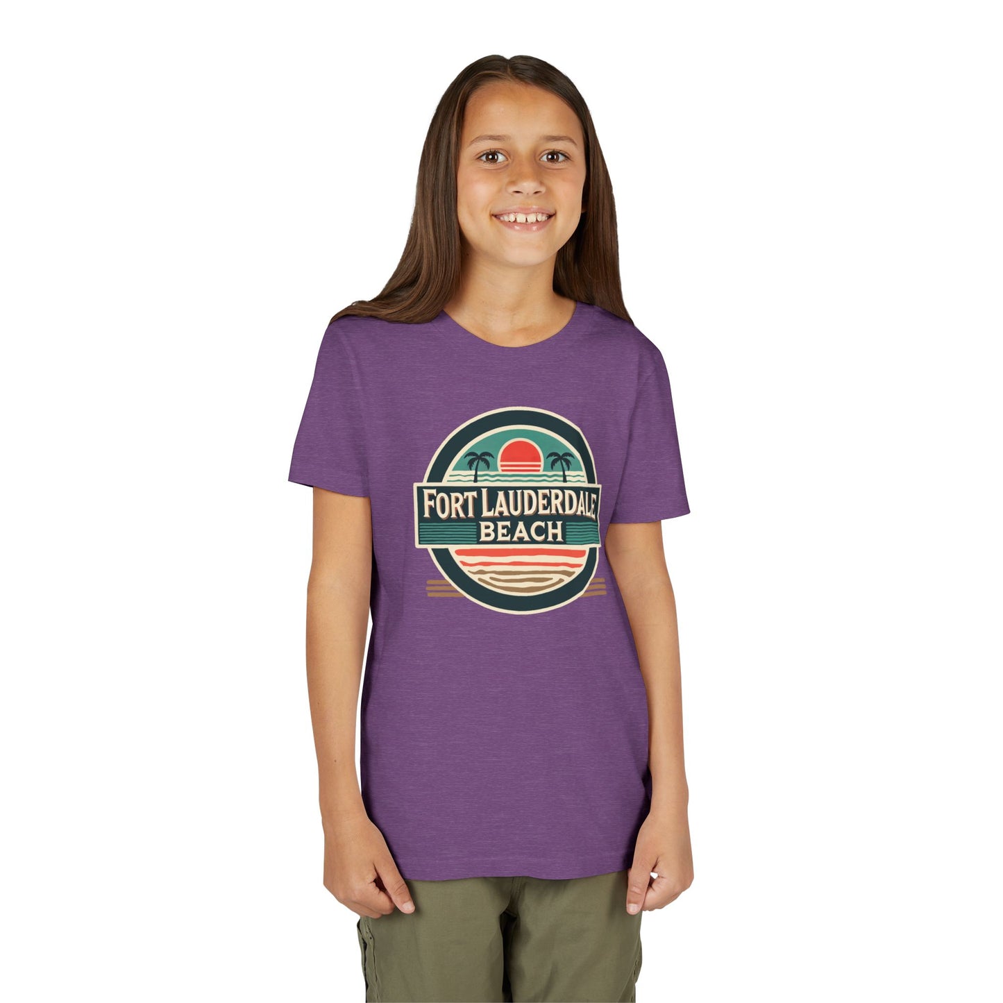 Vintage Fort Lauderdale Unisex Youth Short Sleeve Tee