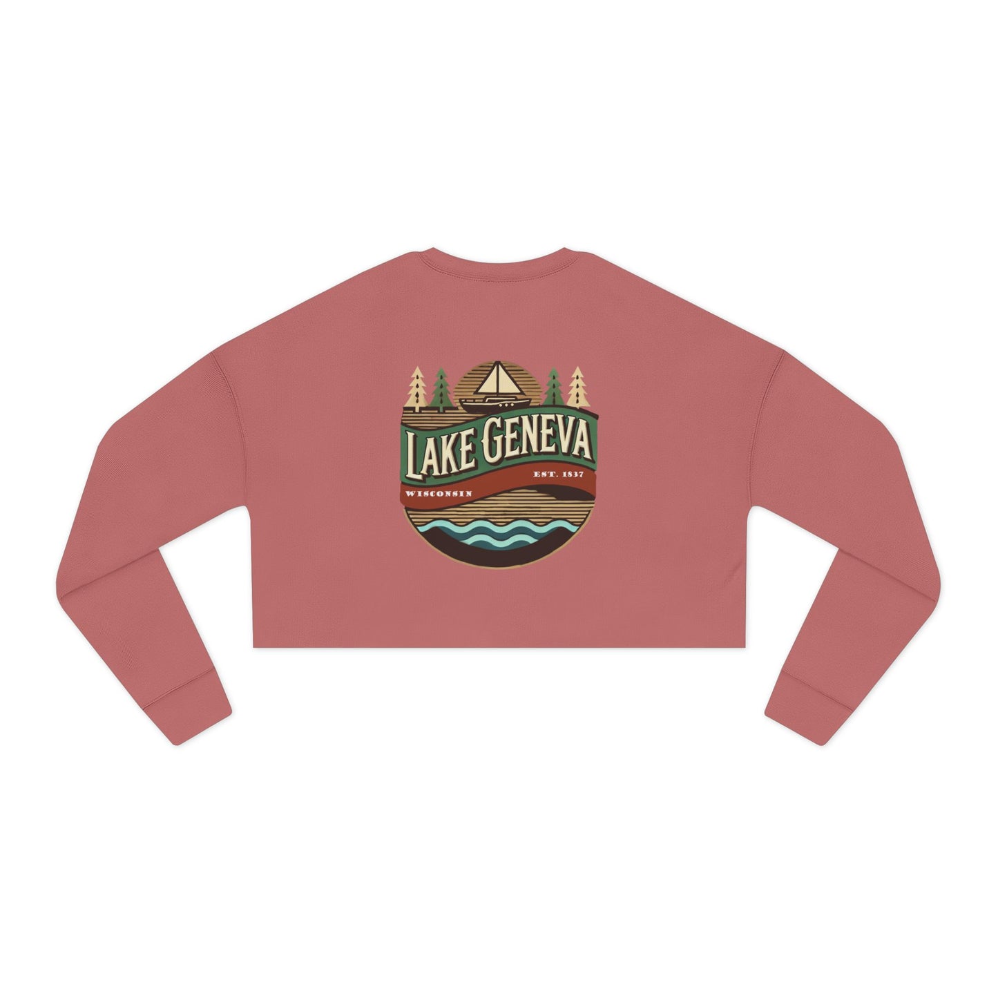 Retro Lake Geneva Women's Cropped Sweatshirt