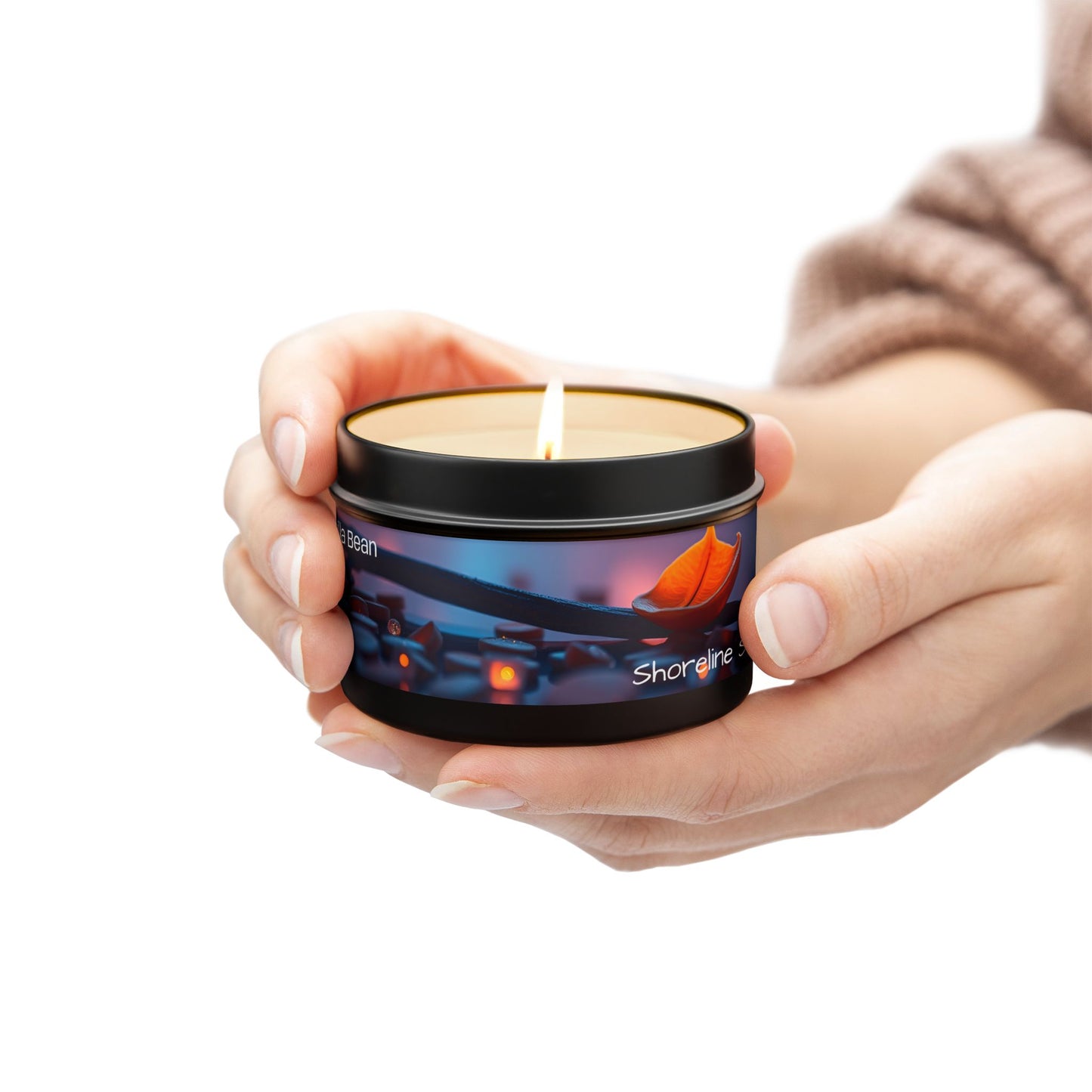 Vanilla Bean Scented Rustic Tin Candle