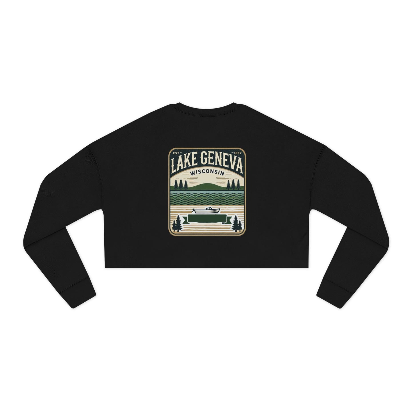 Vintage Lake Geneva Women's Cropped Sweatshirt