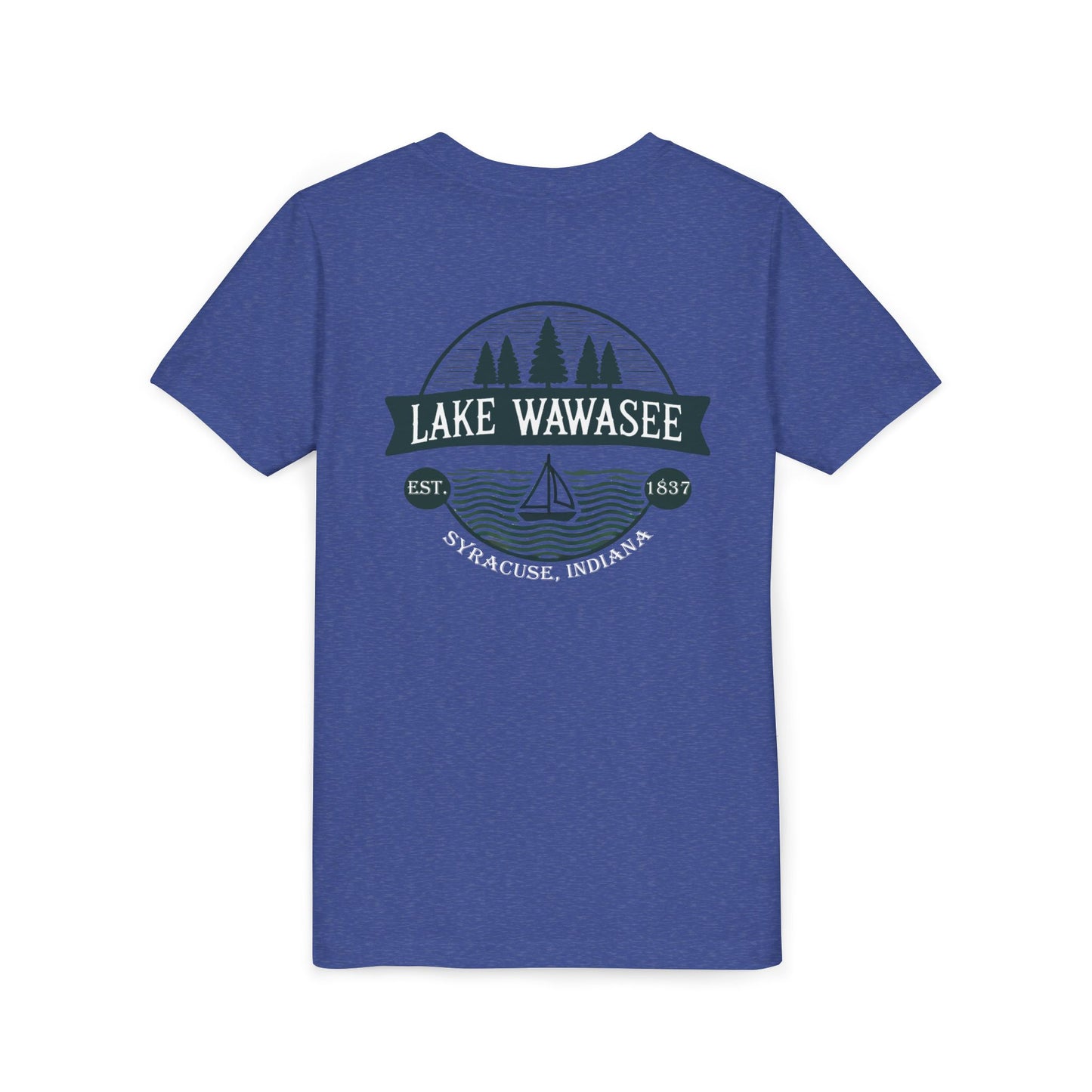 Vintage Lake Wawasee Unisex Youth Short Sleeve Tee
