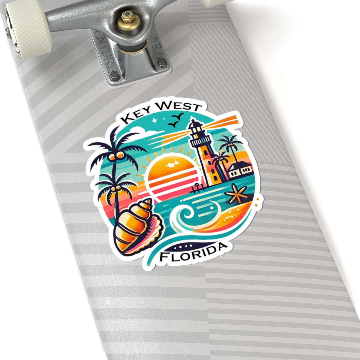 Vibrant Key West Kiss-Cut Sticker