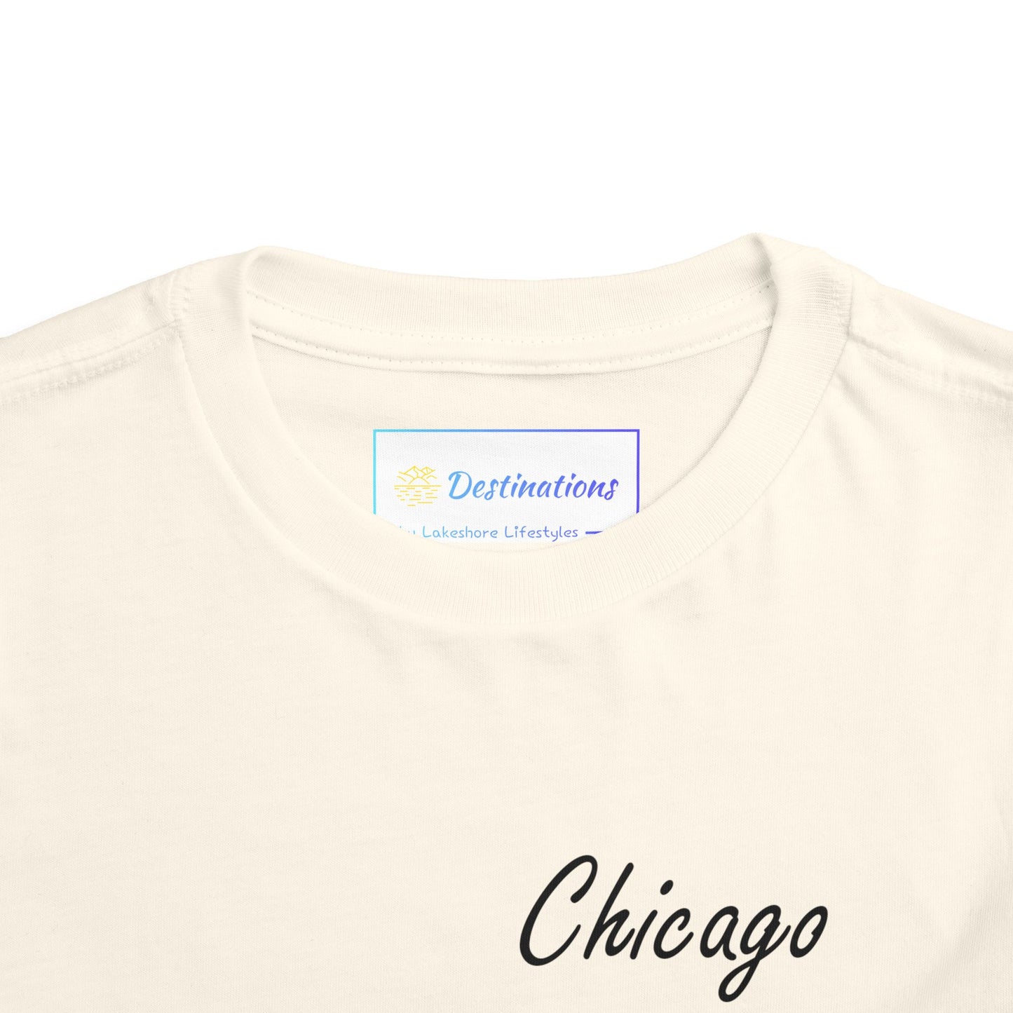 Elegant Chicago Skyline Unisex Toddler Short Sleeve Tee