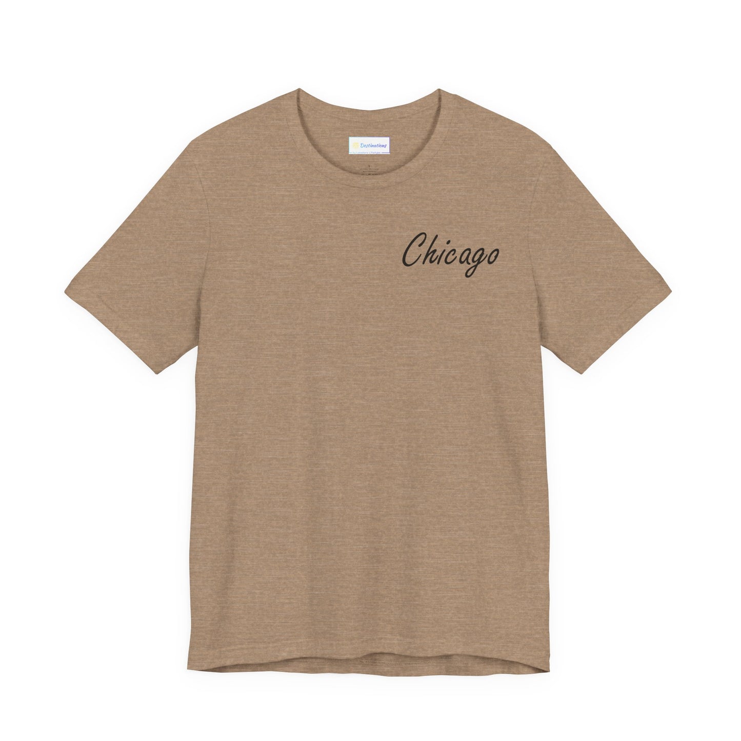 Elegant Chicago Skyline Unisex Jersey Short Sleeve Tee