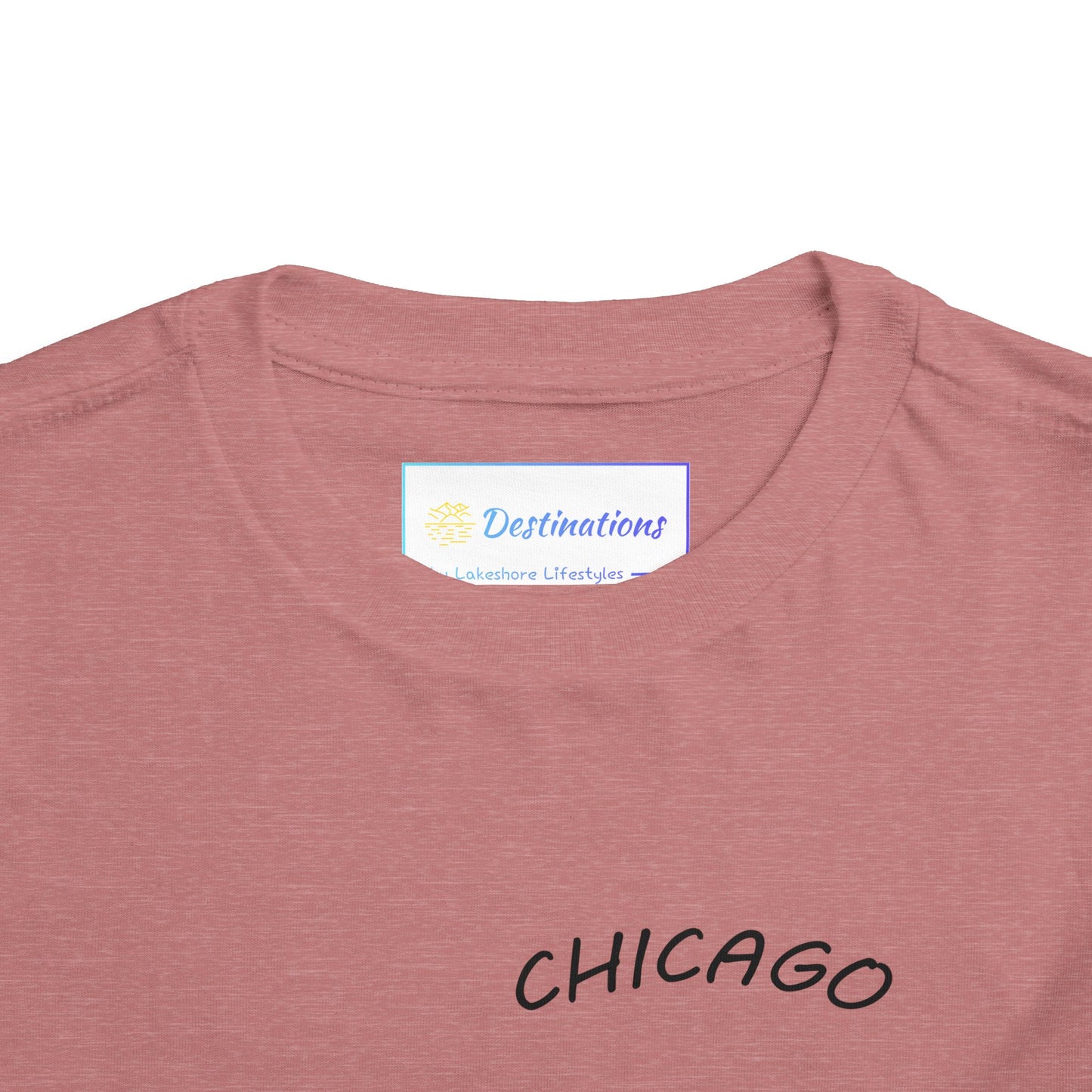 Retro Chicago Sunset Unisex Toddler Short Sleeve Tee