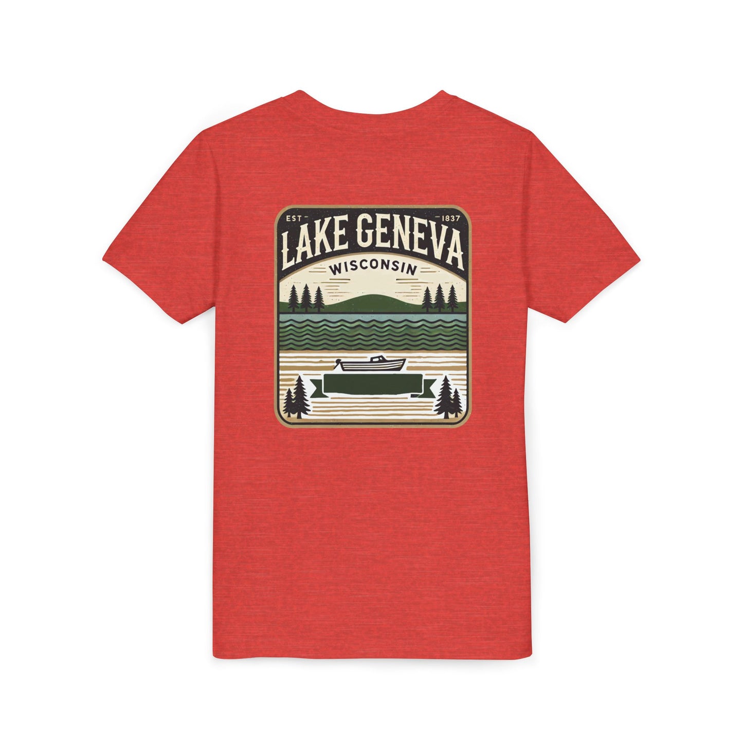 Vintage Lake Geneva Unisex Youth Short Sleeve Tee