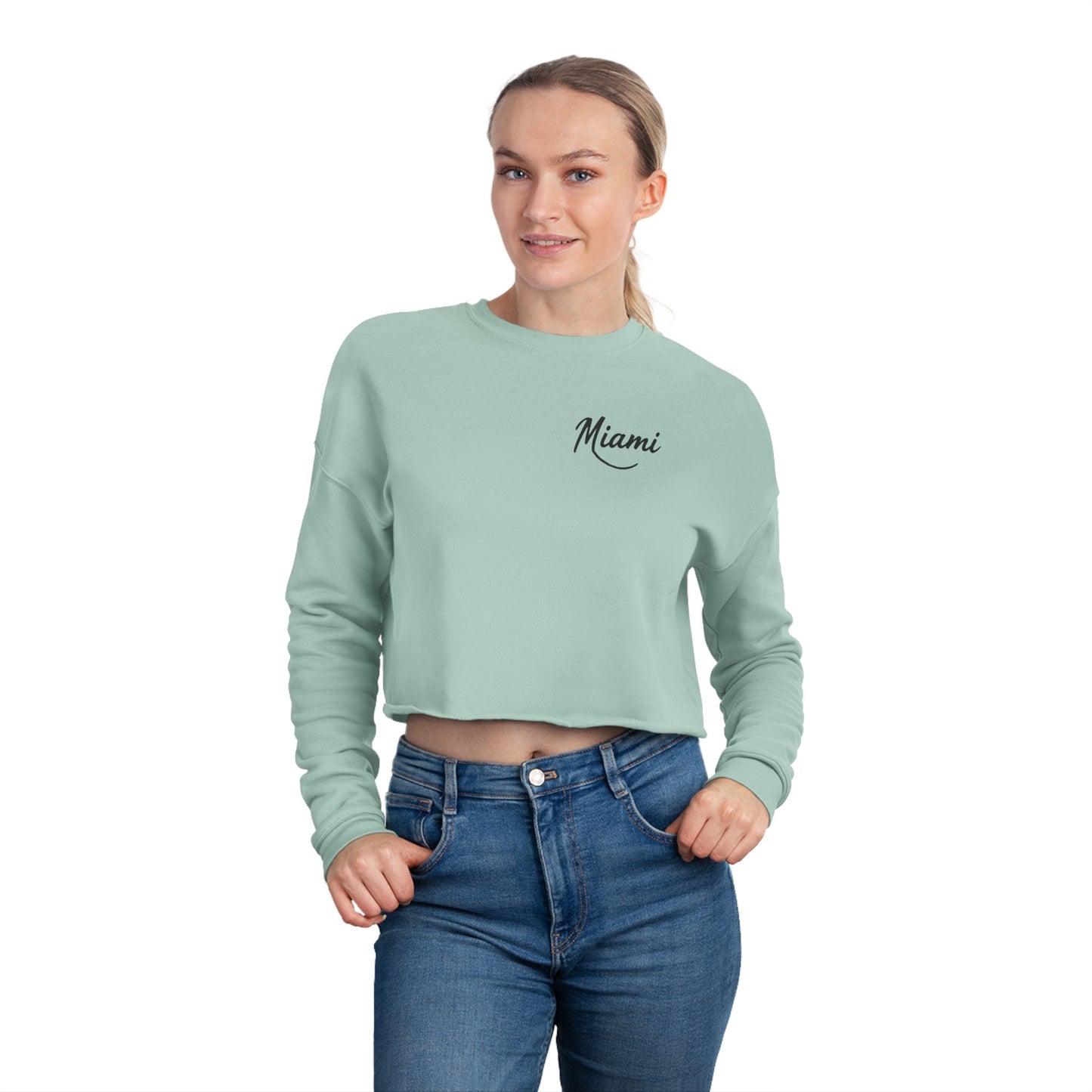Retro Miami Women's Cropped Sweatshirt