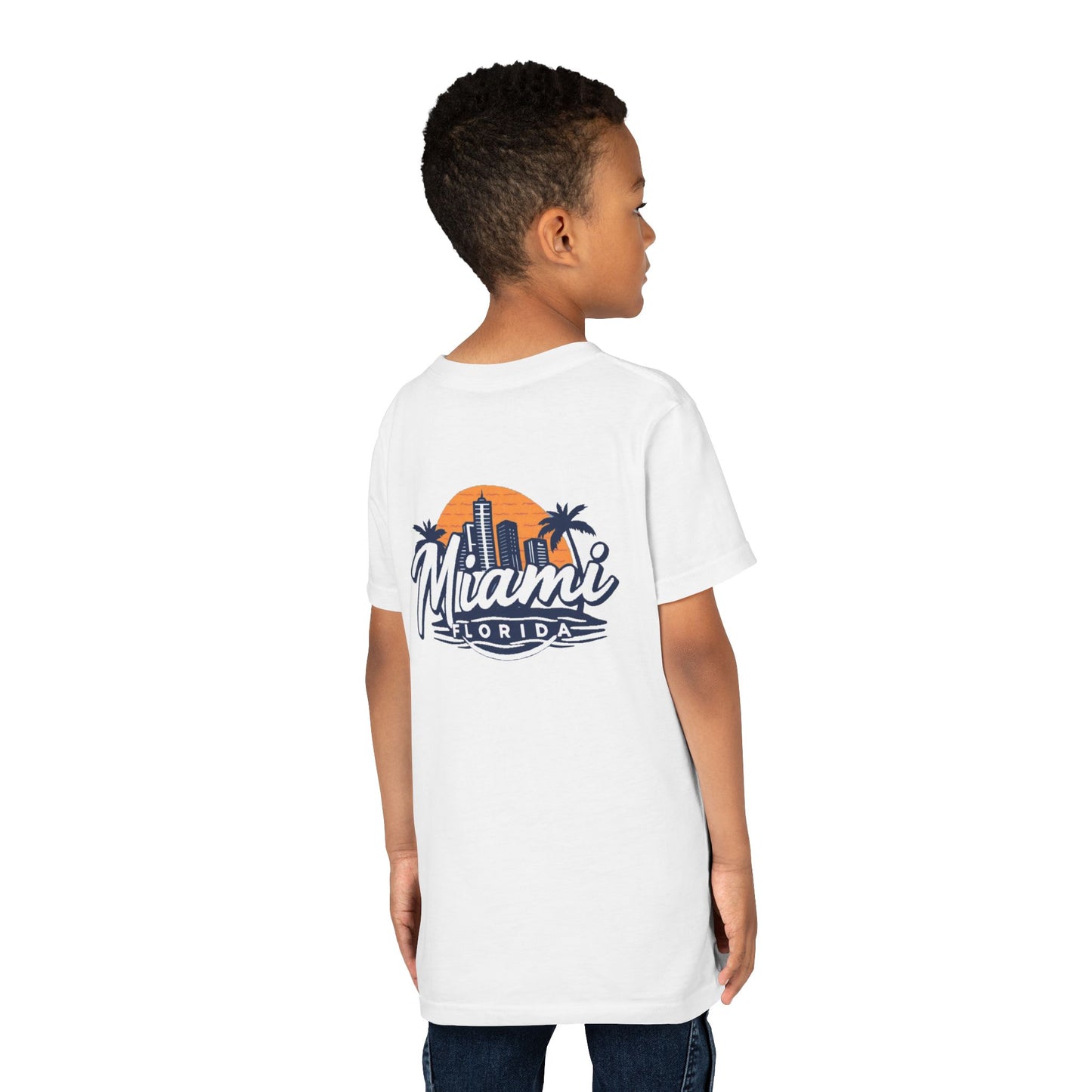 Retro Miami Unisex Youth Short Sleeve Tee