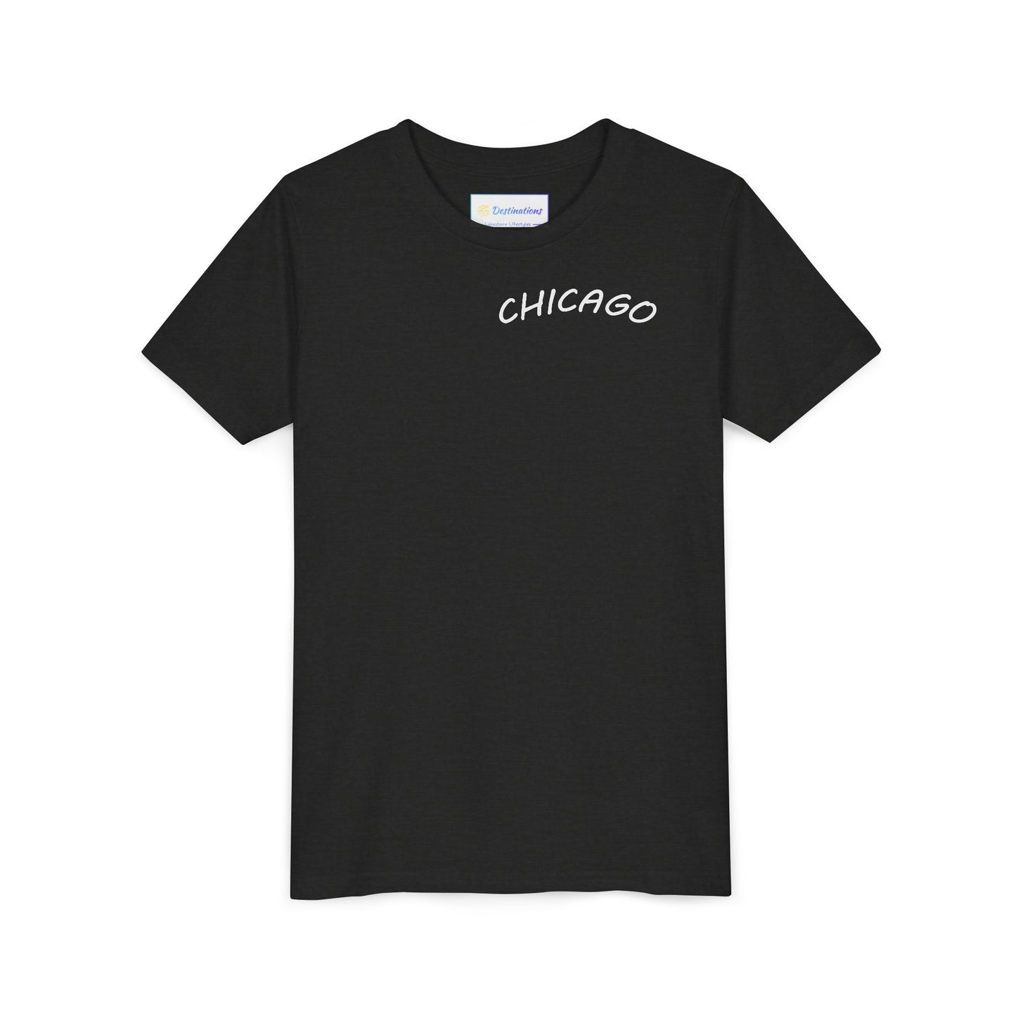 Retro Chicago Sunset Unisex Youth Short Sleeve Tee