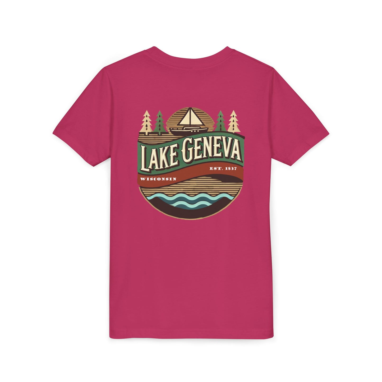 Retro Lake Geneva Unisex Youth Short Sleeve Tee