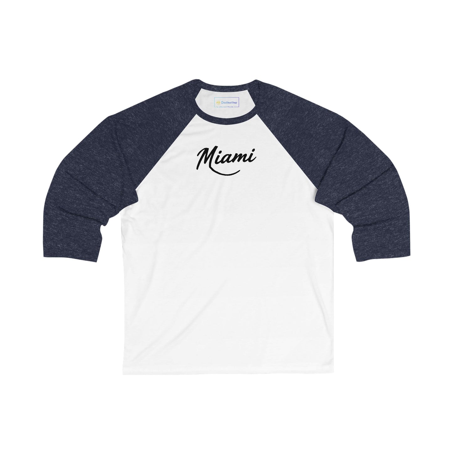 Retro Miami Men's 3/4 Sleeve Baseball Tee