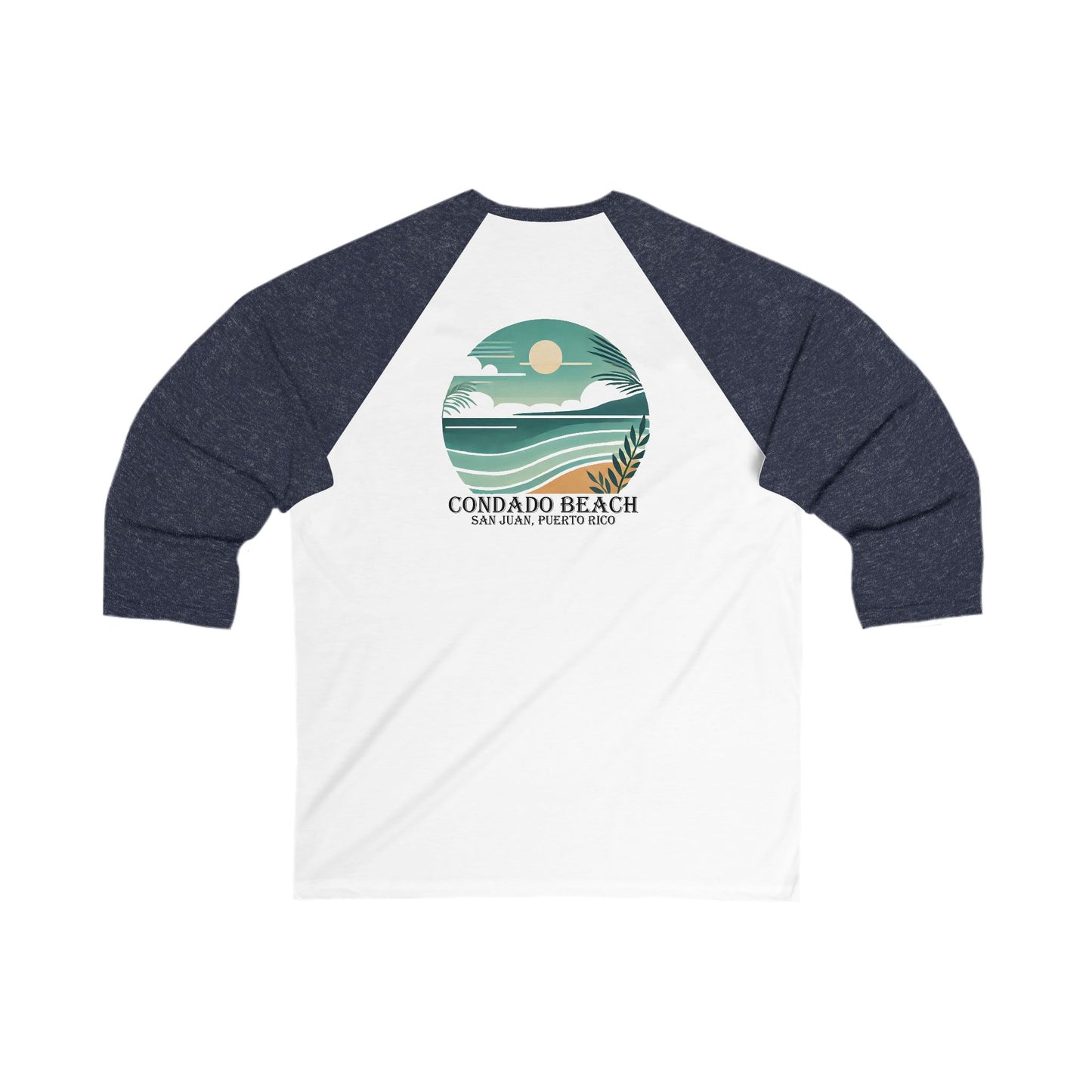 Coastal Vibes Condado Beach Men's 3/4 Sleeve Baseball Tee