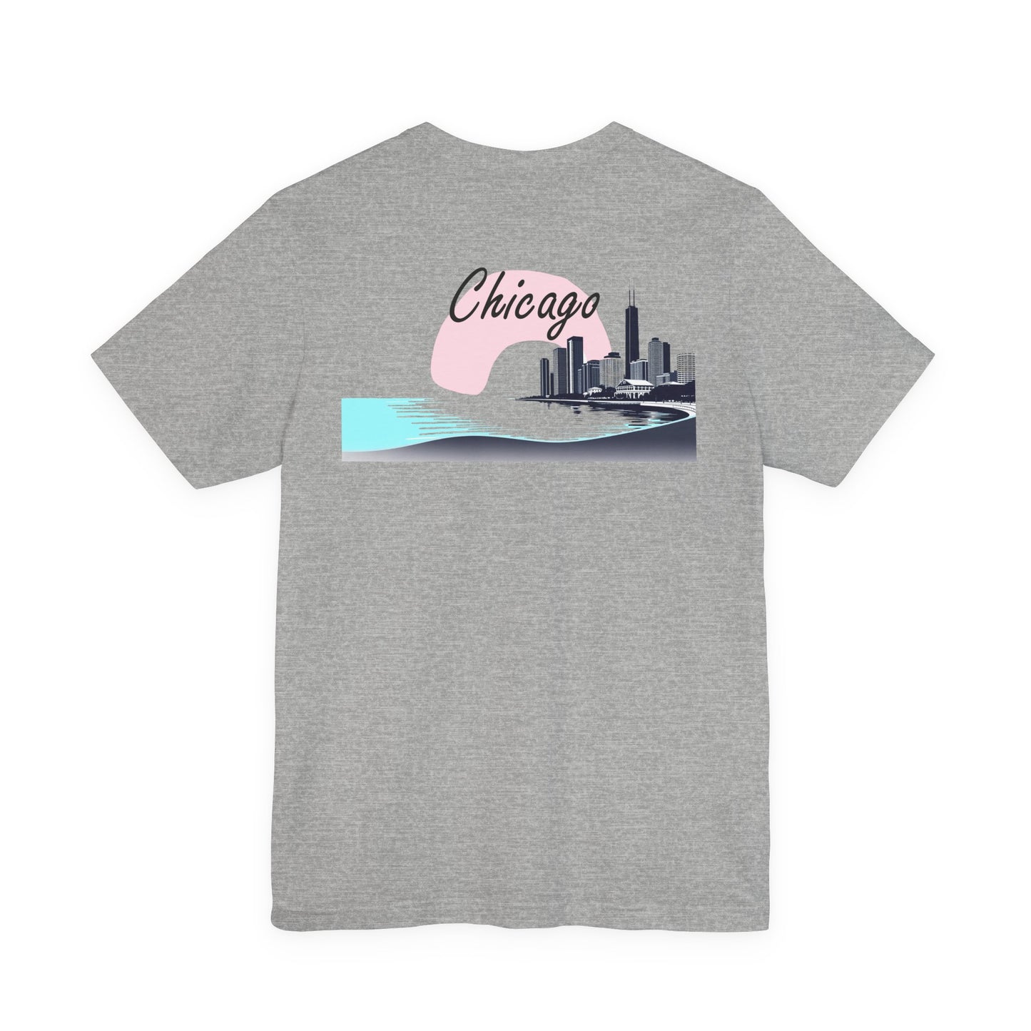 Elegant Chicago Skyline Unisex Jersey Short Sleeve Tee