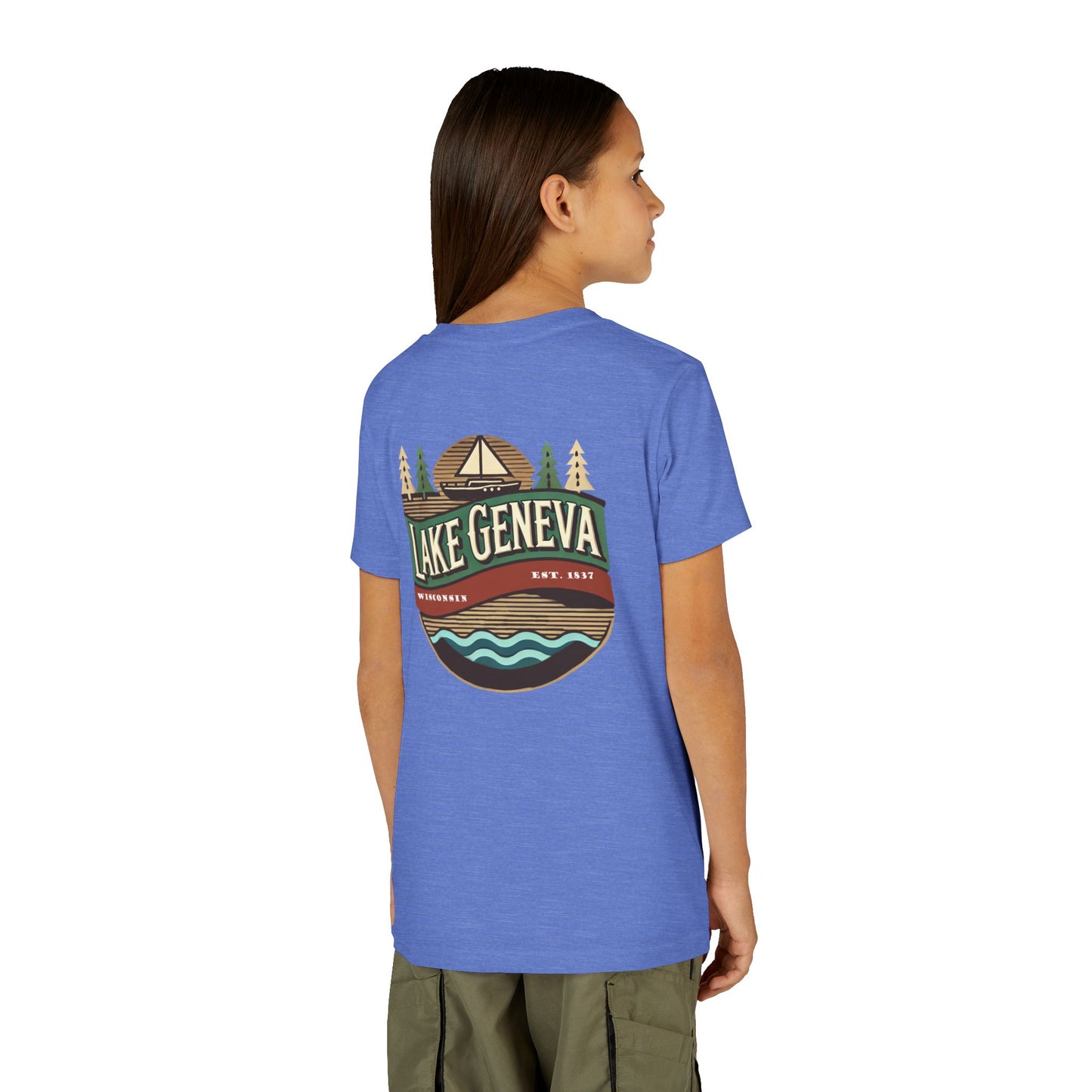 Retro Lake Geneva Unisex Youth Short Sleeve Tee