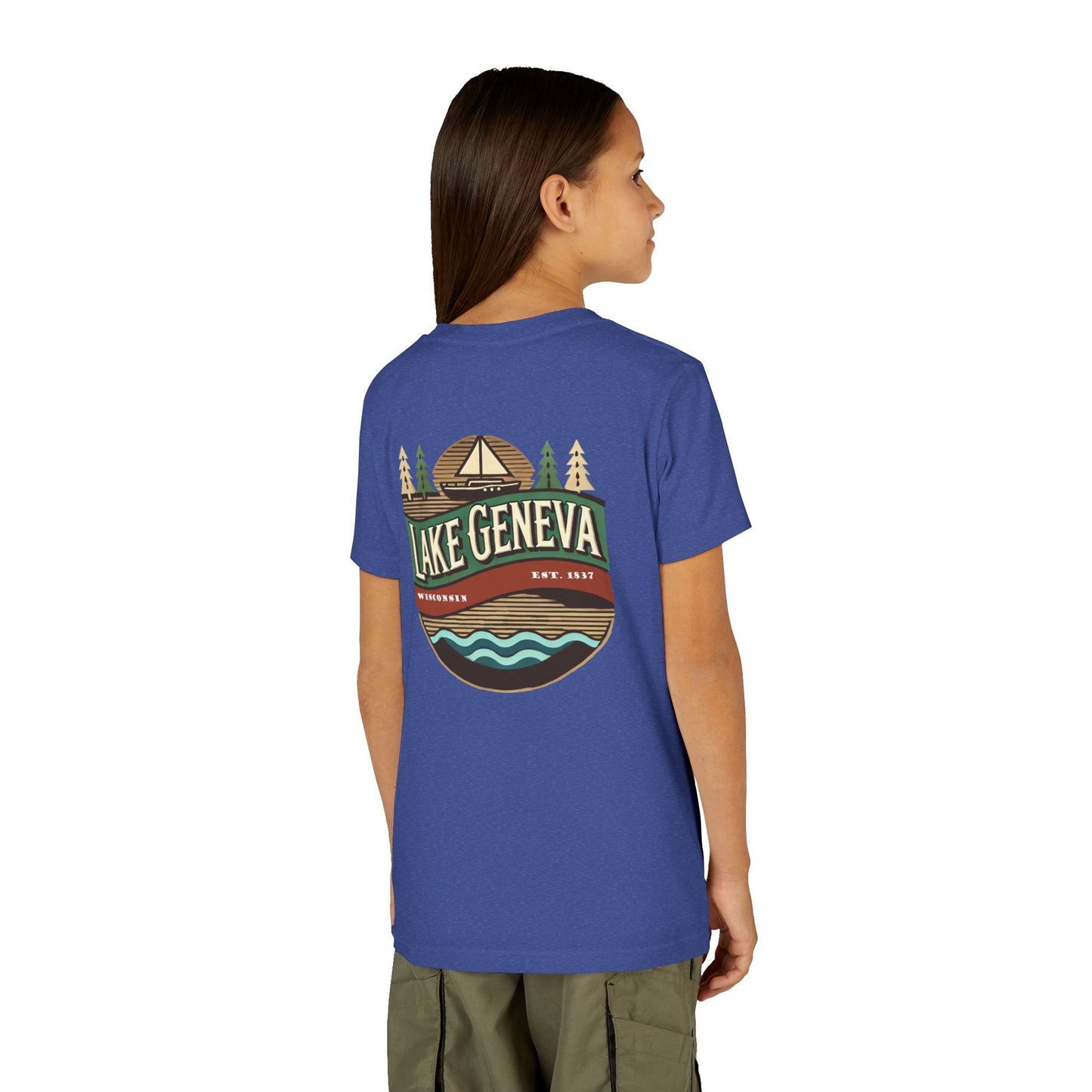 Retro Lake Geneva Unisex Youth Short Sleeve Tee