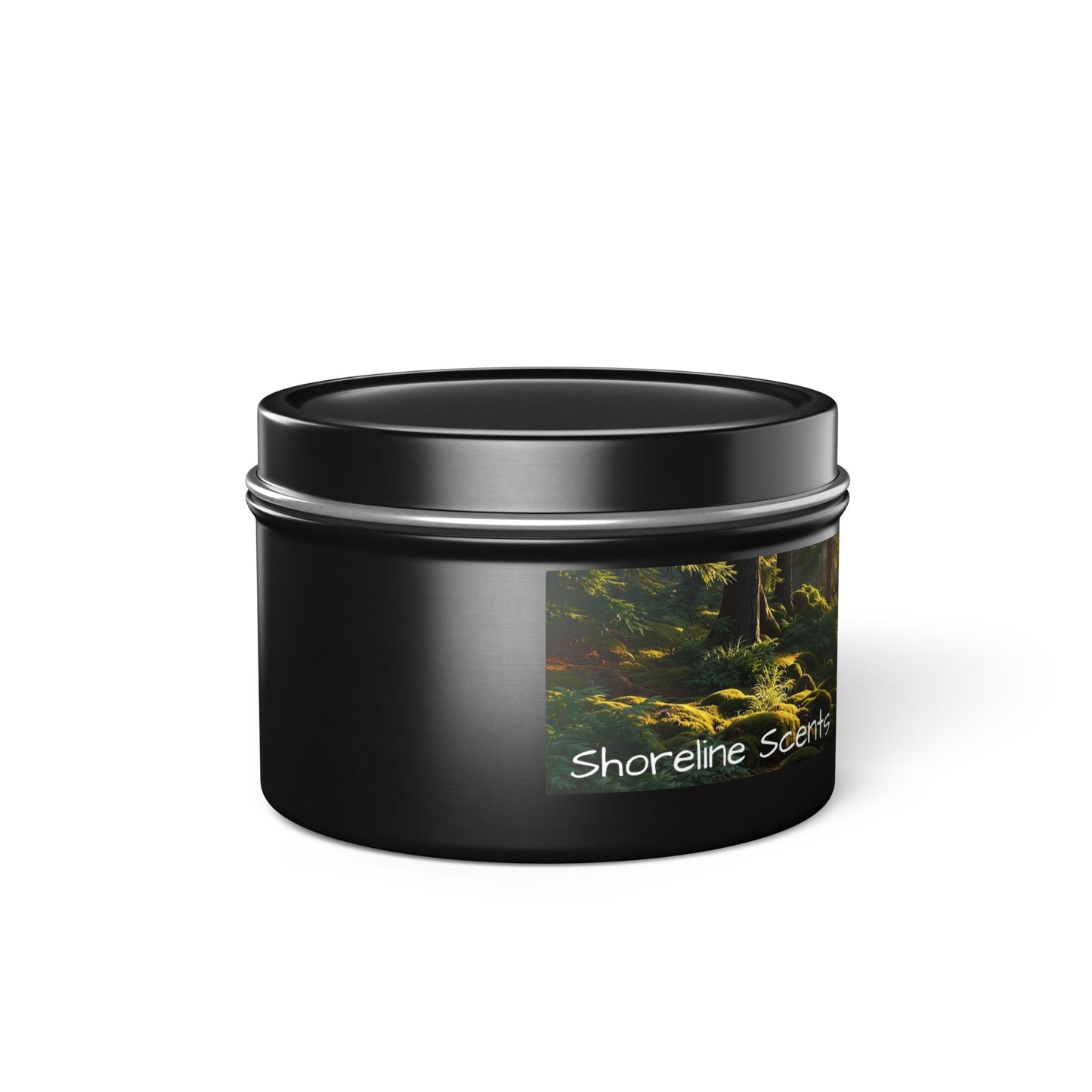 Evergreen Scented Rustic Tin Candle