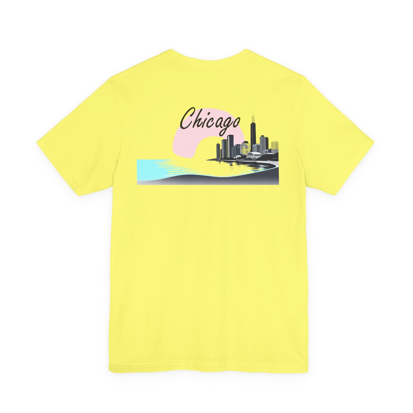 Elegant Chicago Skyline Unisex Jersey Short Sleeve Tee