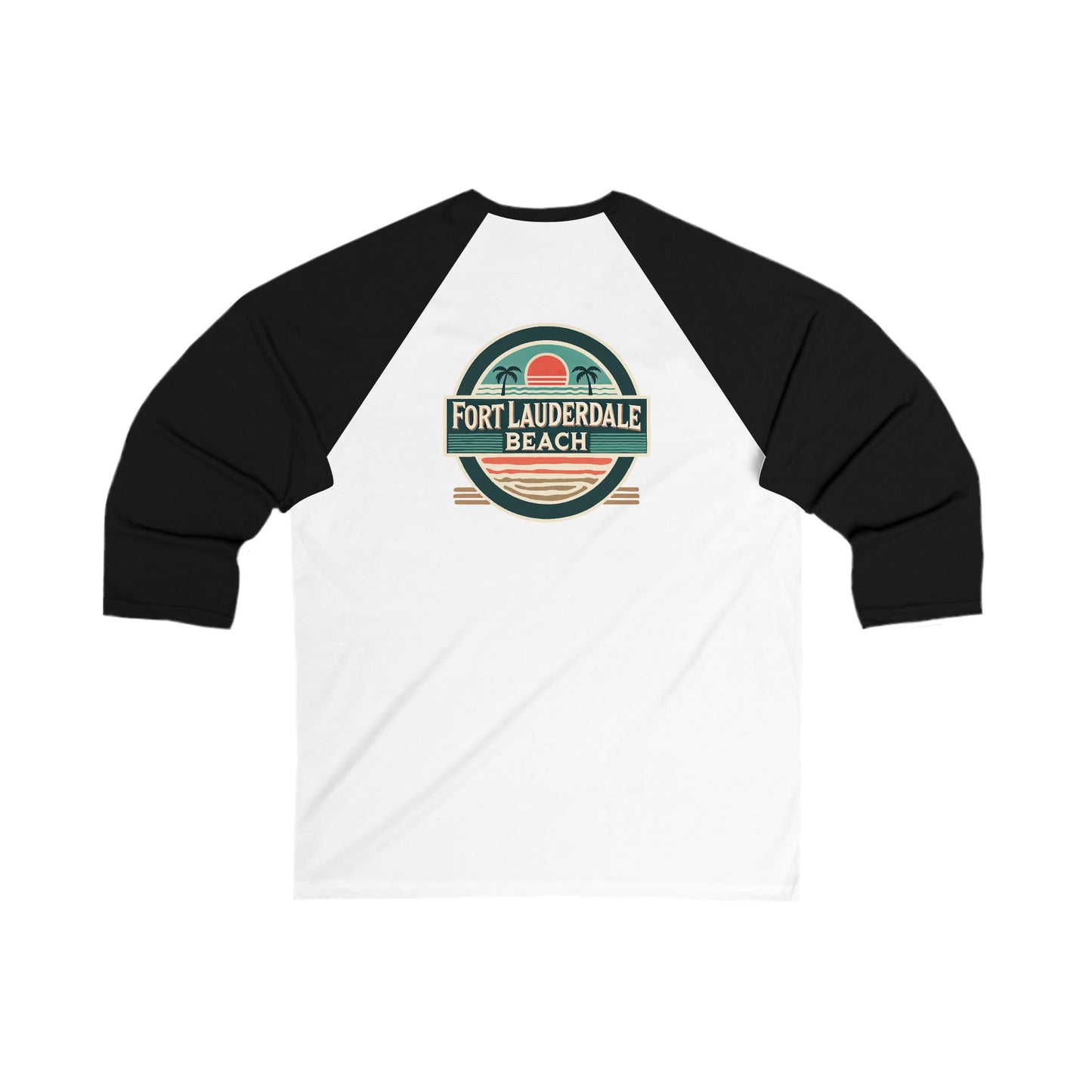 Vintage Fort Lauderdale Men's 3/4 Sleeve Baseball Tee