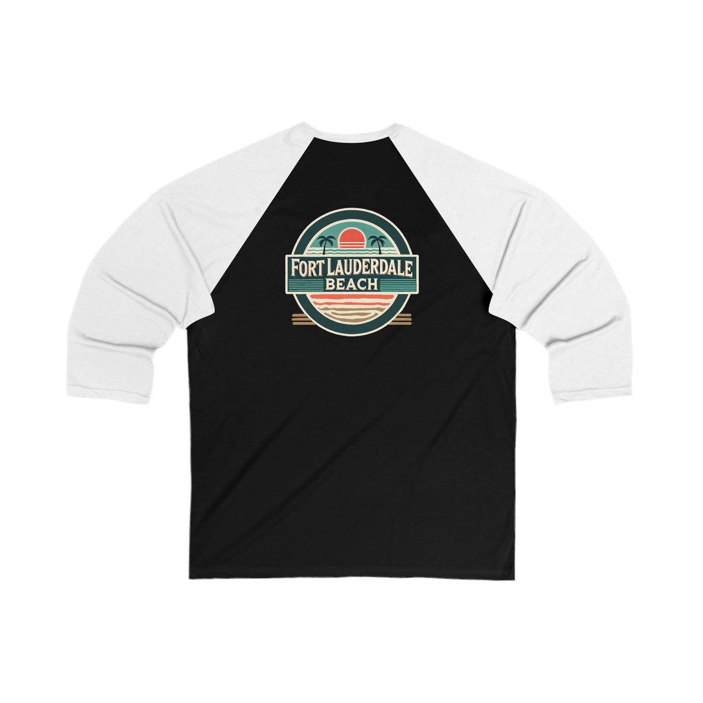 Vintage Fort Lauderdale Men's 3/4 Sleeve Baseball Tee