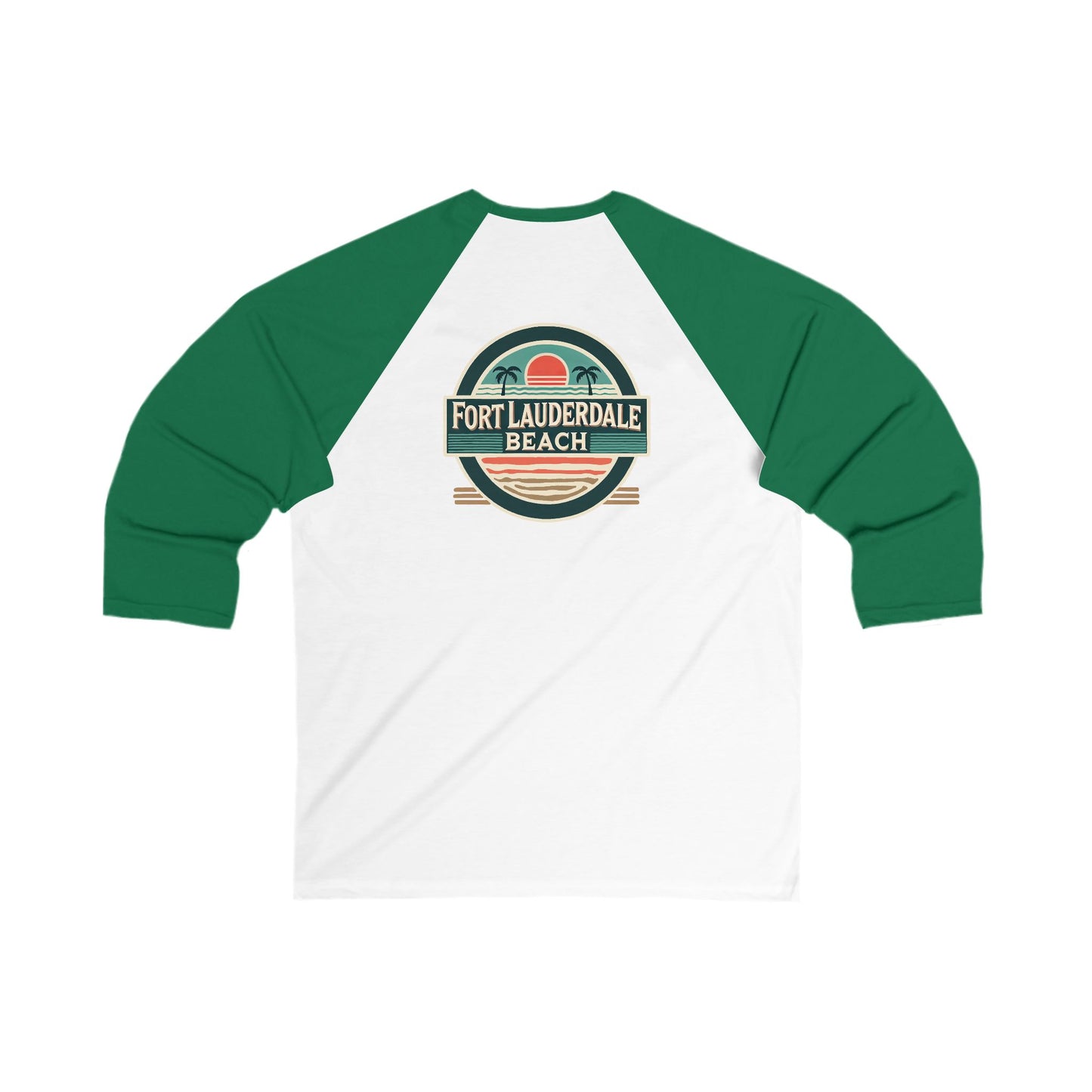 Vintage Fort Lauderdale Men's 3/4 Sleeve Baseball Tee