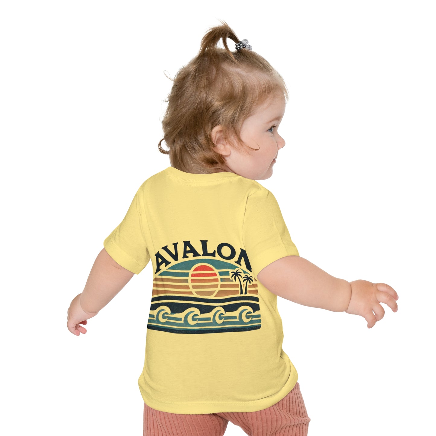 Retro Avalon Sunset Unisex Baby Short Sleeve T-Shirt