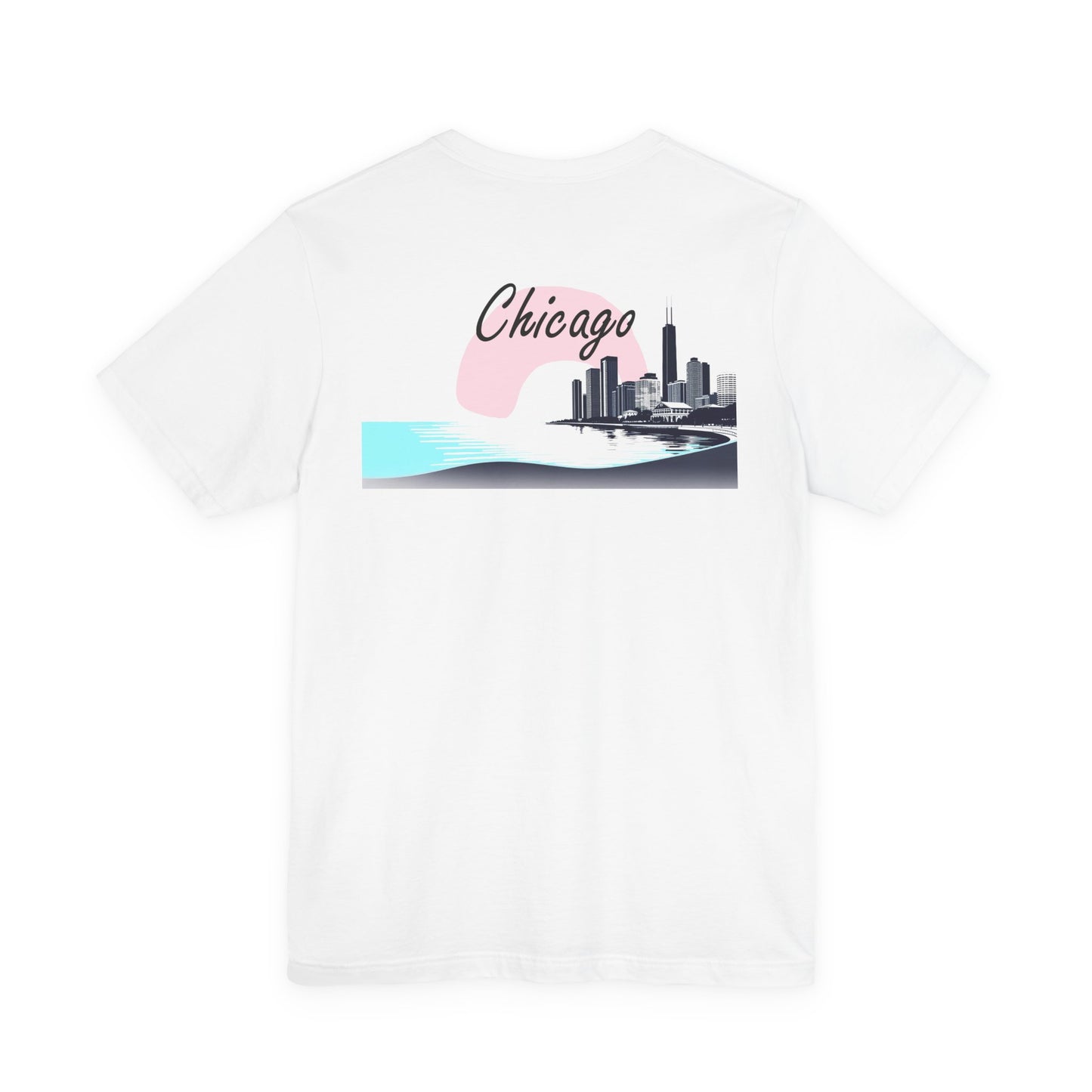 Elegant Chicago Skyline Unisex Jersey Short Sleeve Tee