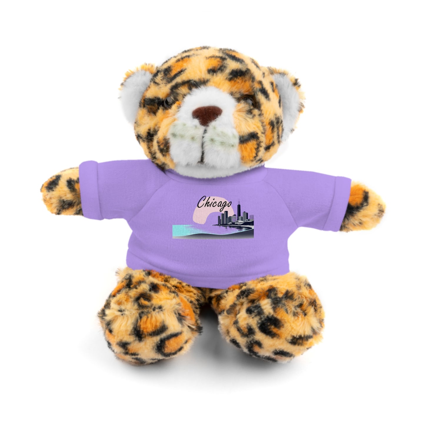 Elegant Chicago Skyline Stuffed Animals with Tee