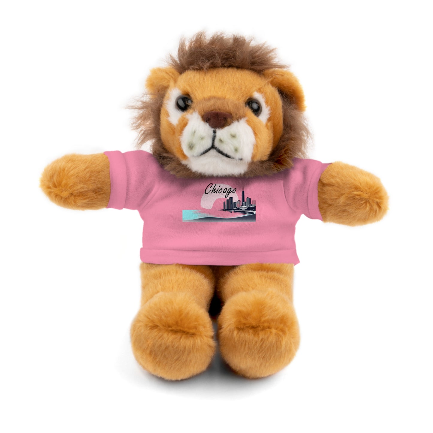 Elegant Chicago Skyline Stuffed Animals with Tee